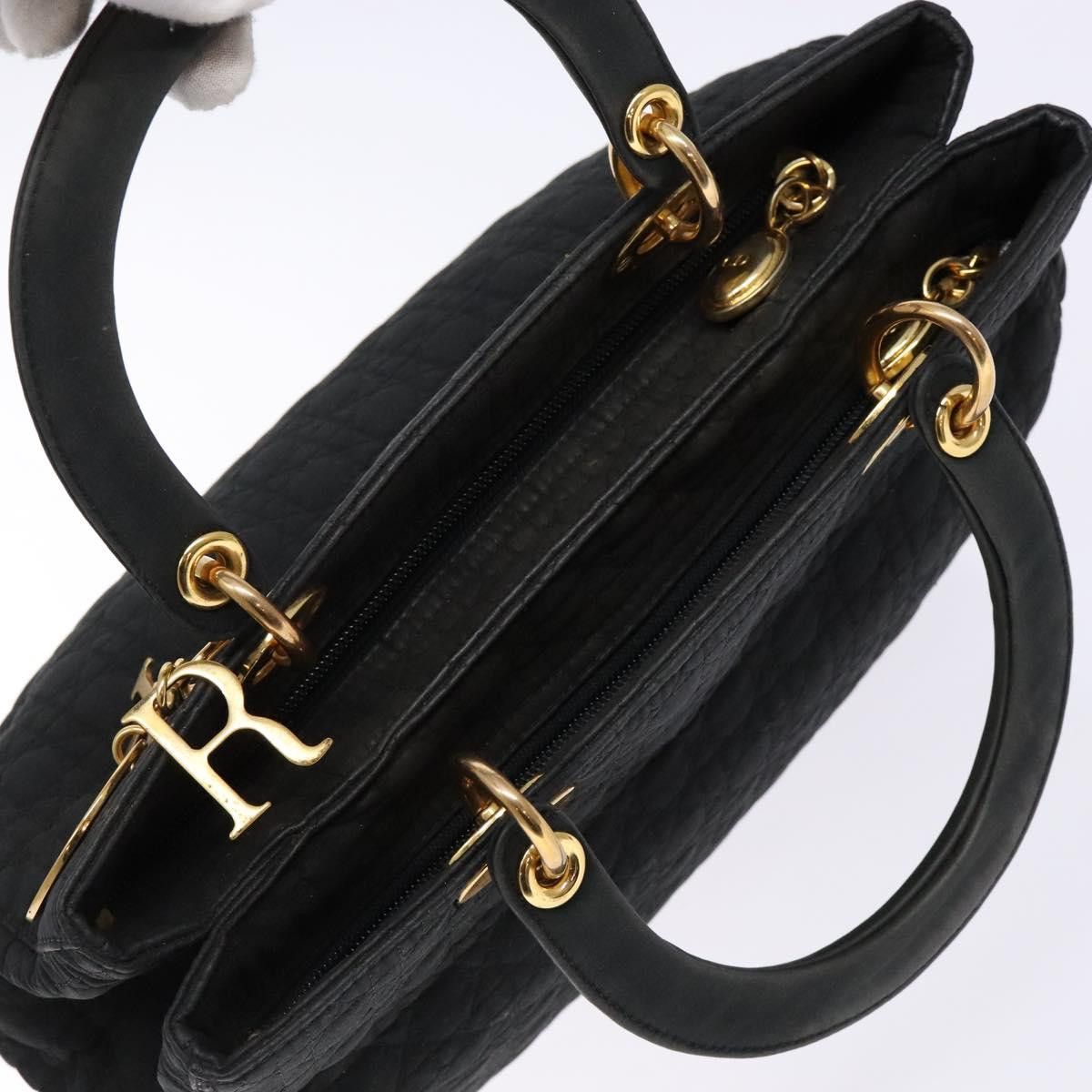 Dior DIOR Canage Hand Bag Nylon Black Gold Size ONE SIZE - 6 Thumbnail
