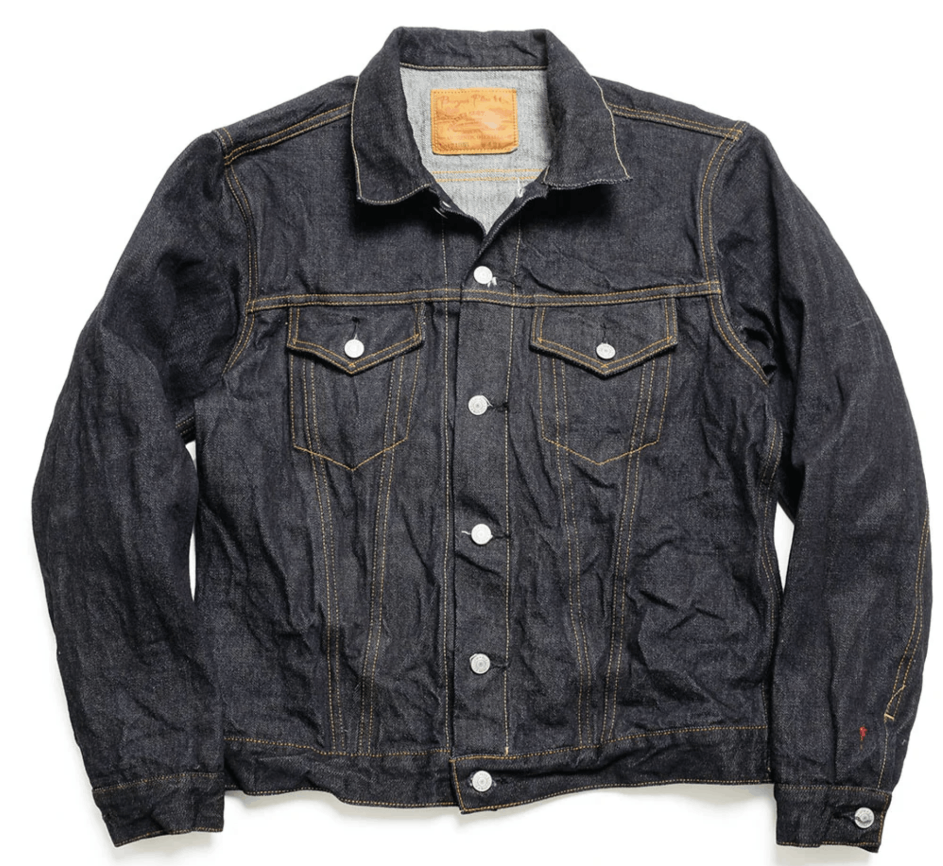 Burgus Plus Natural Indigo Selvedge Raw Denim Jacket
