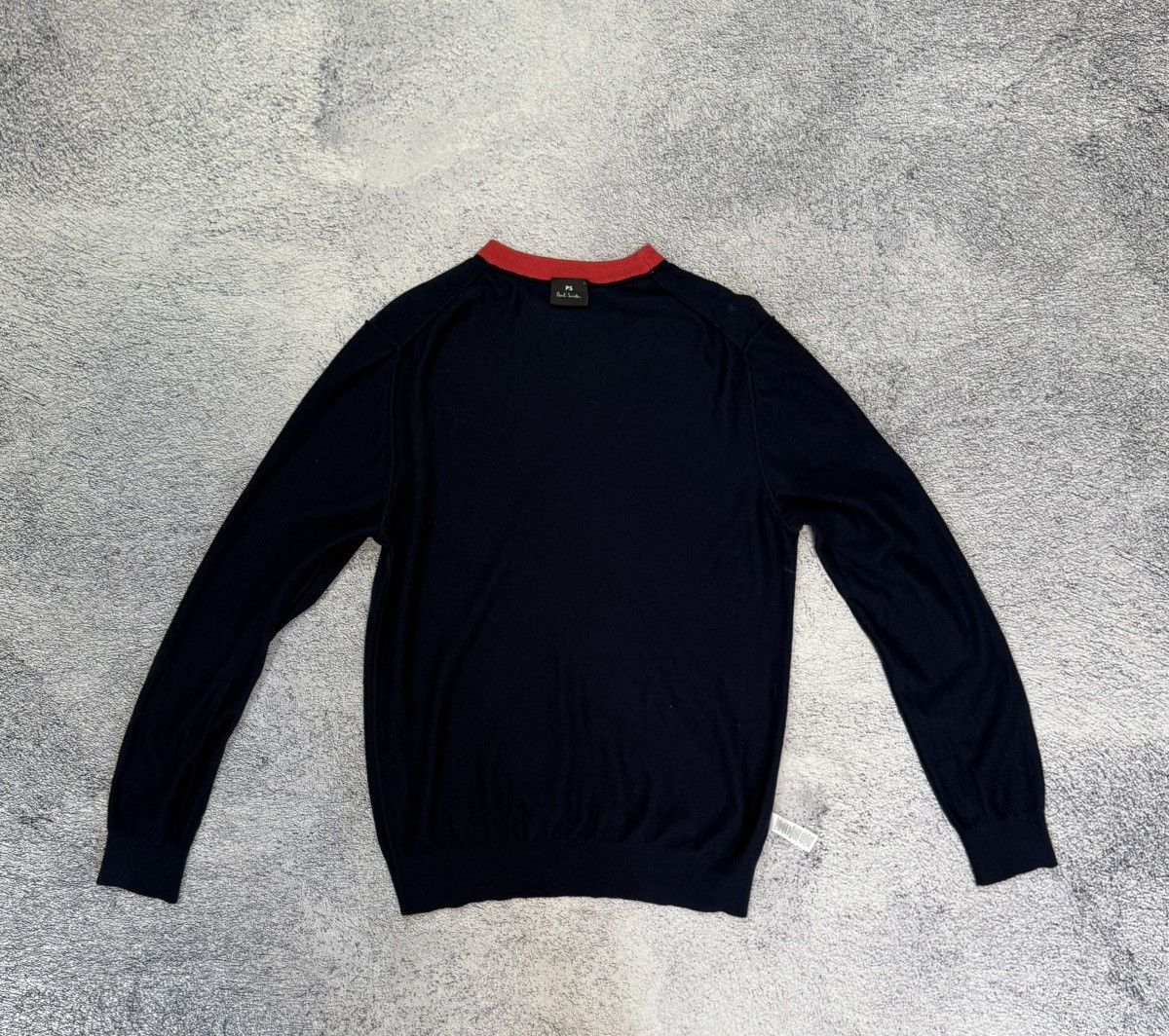 Paul Smith Paul Smith Sweater Mens L Navy Logo Crewneck Jumper Pullover Size US L / EU 52-54 / 3 - 9 Thumbnail