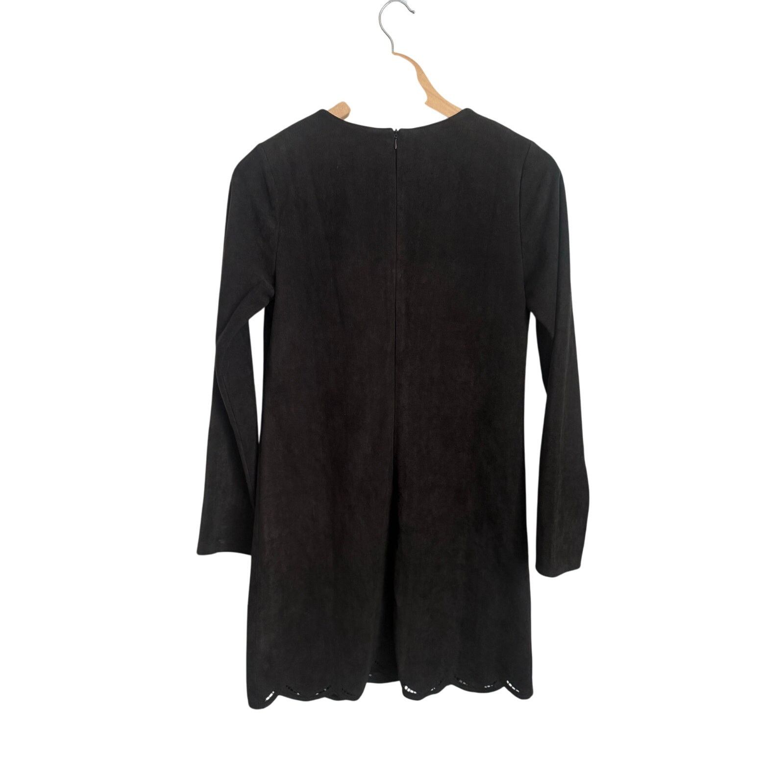 ASTR The Label ASTR the Label Charcoal Gray Faux Suede LaceUp Shift Dress S Size S / US 4 / IT 40 - 3 Thumbnail