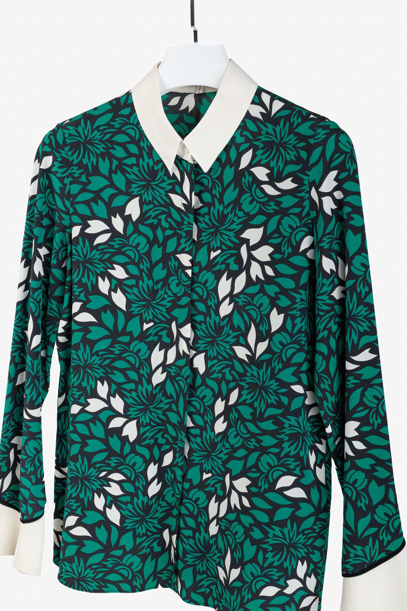 DOROTHEE SCHUMACHER Dorothee Schumacher Botanical Silk Collar & Cuff Blouse Size S / US 4 / IT 40 - 3 Thumbnail