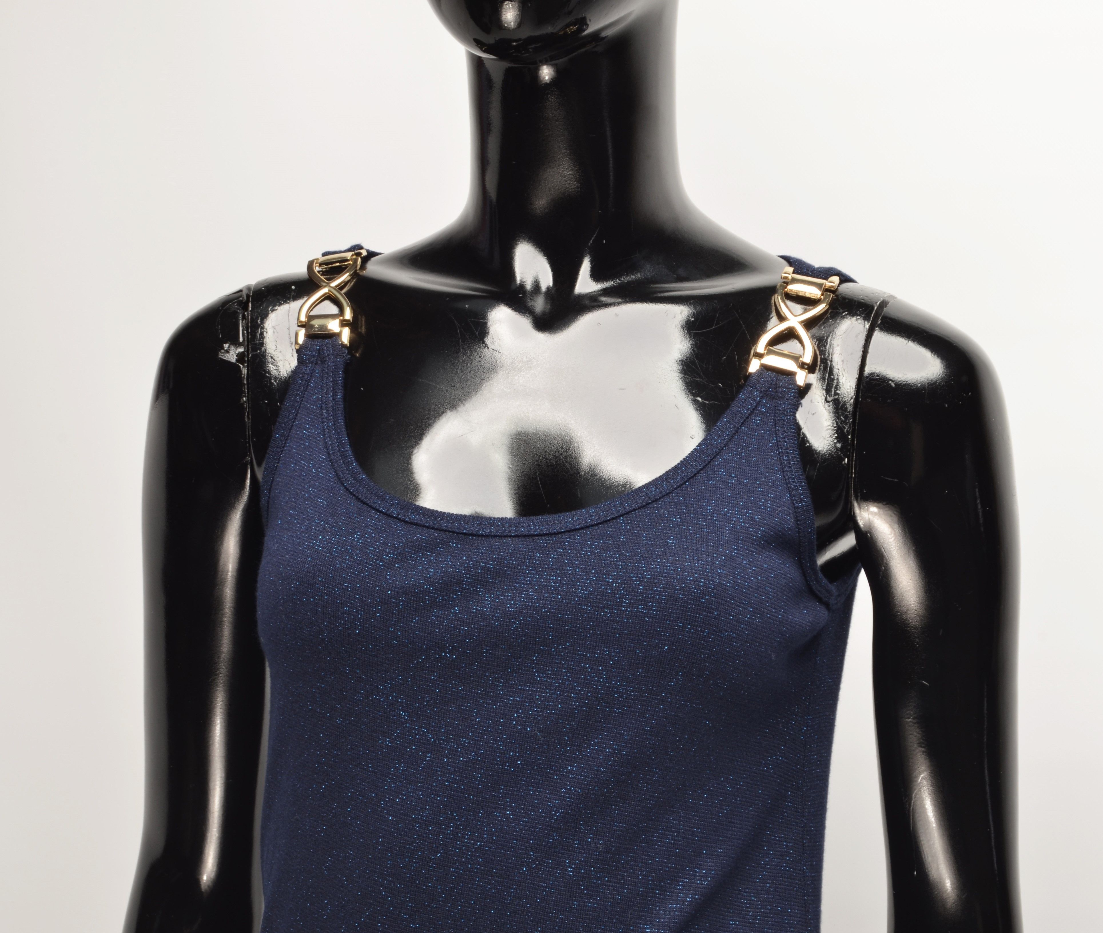 Morgan Homme Morgan de Toi Sparkle Decorated Tank Top Size M / US 6-8 / IT 42-44 - 2 Thumbnail