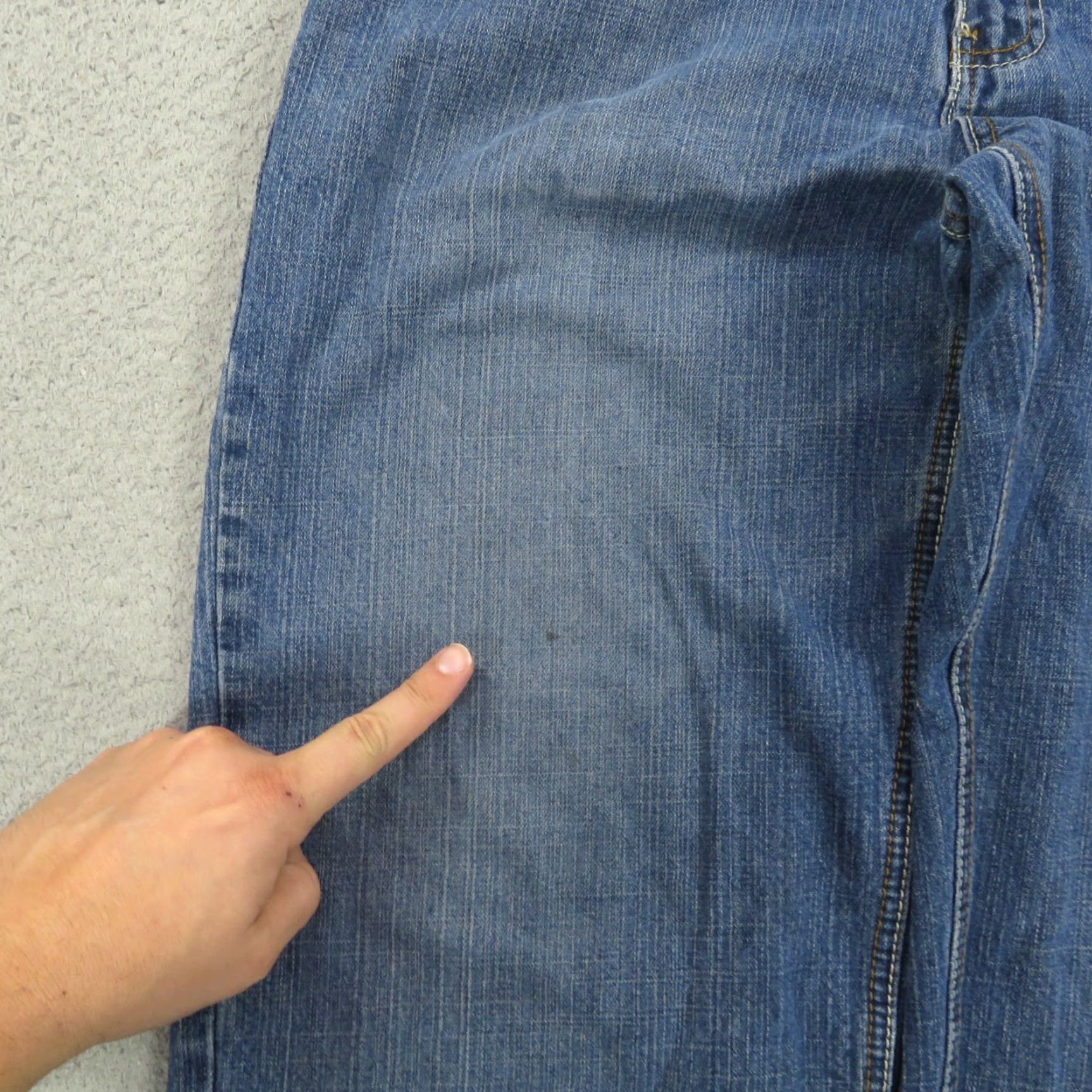 Vintage Street Jeans Baggy Jeans Men 34 Y2K Embroidered Skater Grunge Wide 10" Leg Opening Pipes 34x30 Blue Denim Cotton 5-Pocket Logo Vintage Mens Size US 34 / EU 50 - 6 Thumbnail