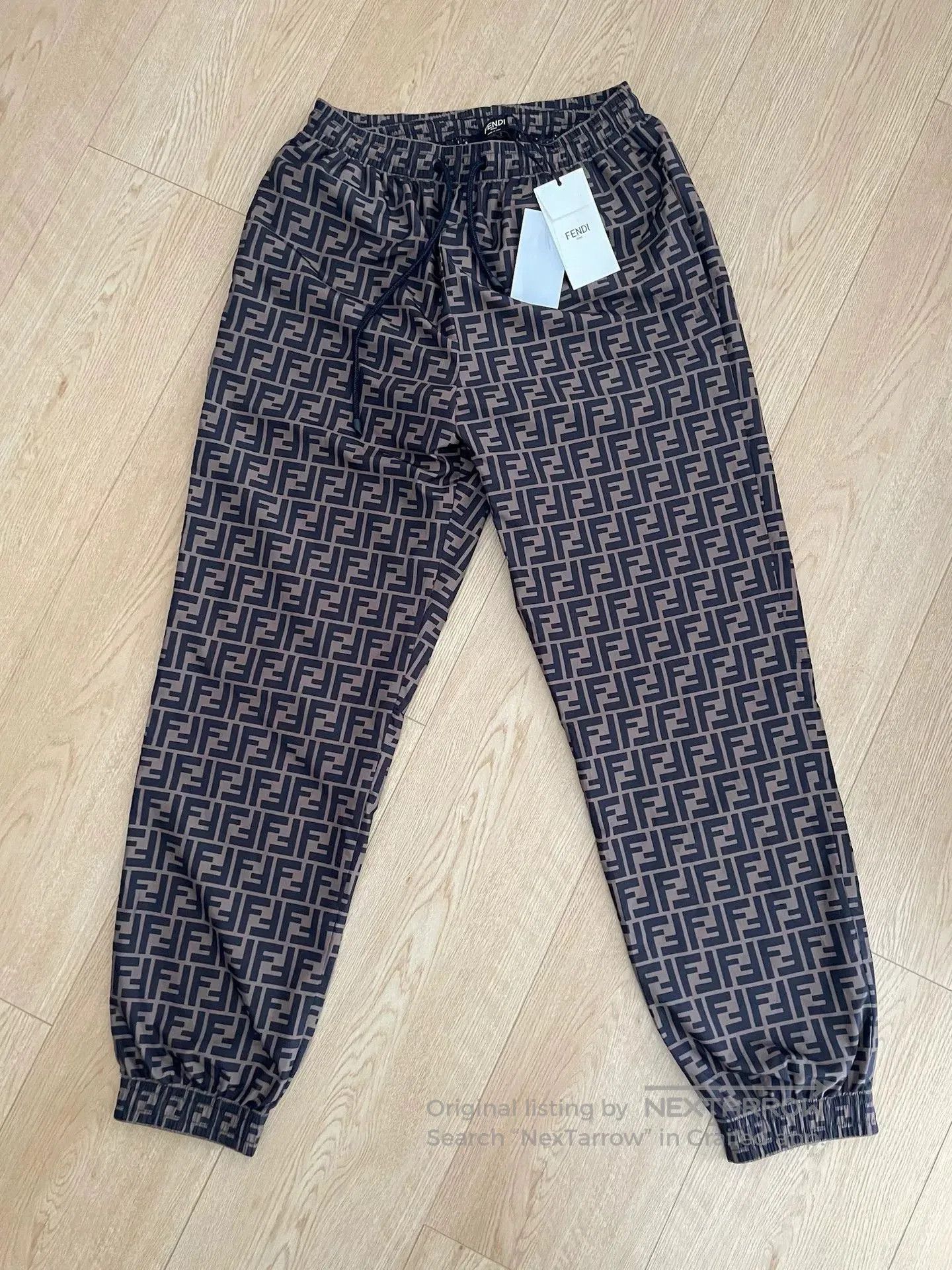 Fendi Classic FF Pattern Casual Pants.