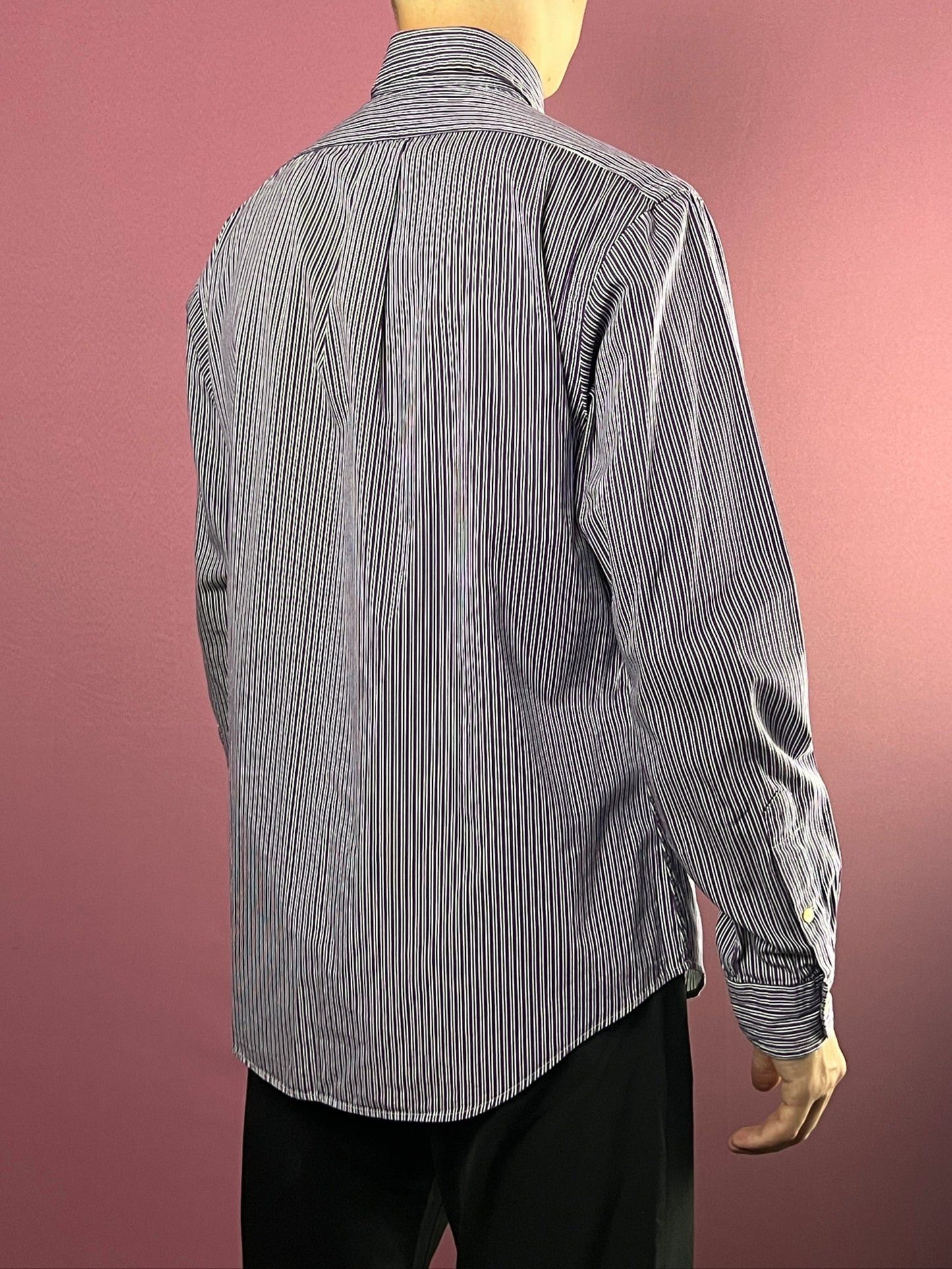 Polo Ralph Lauren × Vintage Polo by Ralph Lauren Vintage Men's Striped Dress Shirt - M Size US S / EU 44-46 / 1 - 4 Thumbnail