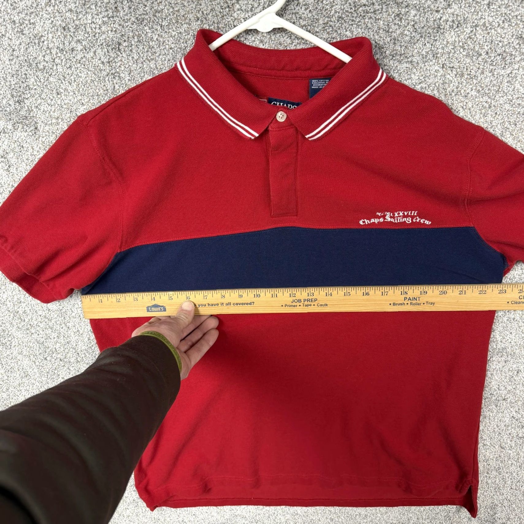 Chaps Chaps Sailing Crew Polo Shirt Mens L Red Colorblock Nautical Preppy Short Sleeve Shirt Size US L / EU 52-54 / 3 - 3 Thumbnail