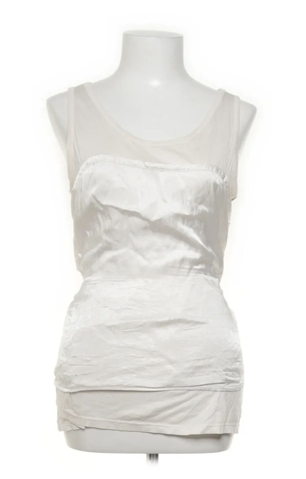 Maison Margiela Vintage Maison Margiela SS08 Ivory Silk & Tank Hybrid Top Size M / US 6-8 / IT 42-44 - 2 Thumbnail