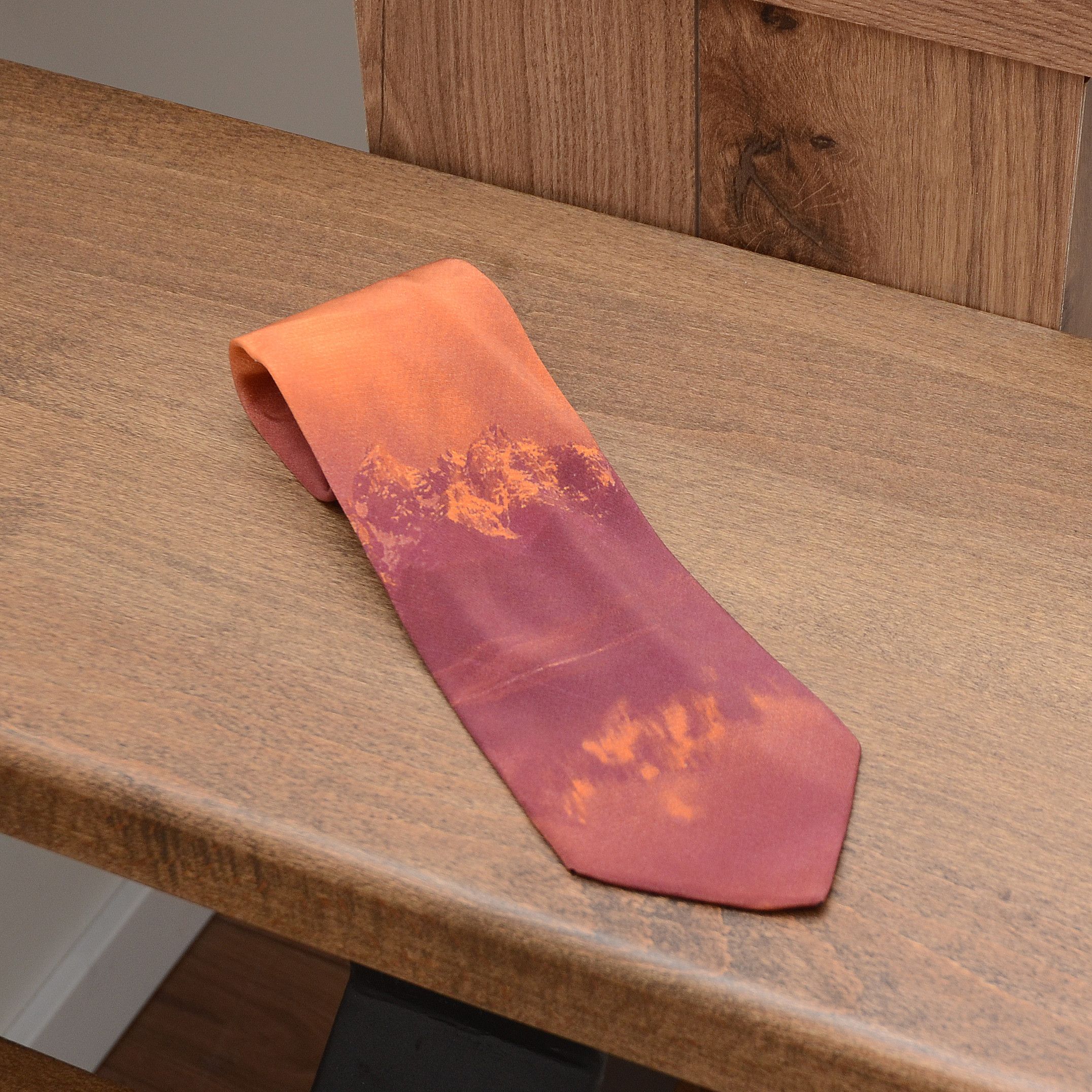 Vintage Vintage Rian Rucci Abstract Art Silk Tie Printed Mountain Size ONE SIZE - 11 Thumbnail