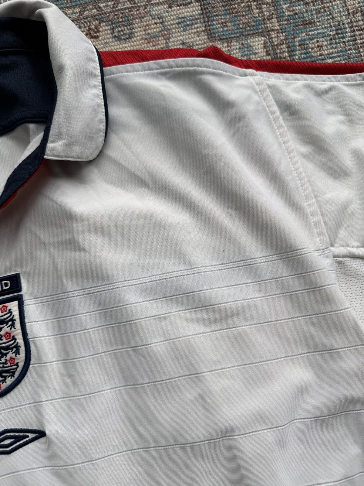 Umbro Vintage England 🏴󠁧󠁢󠁥󠁮󠁧󠁿 2003-2005 Umbro Home Jersey Size US XL / EU 56 / 4 - 5 Thumbnail