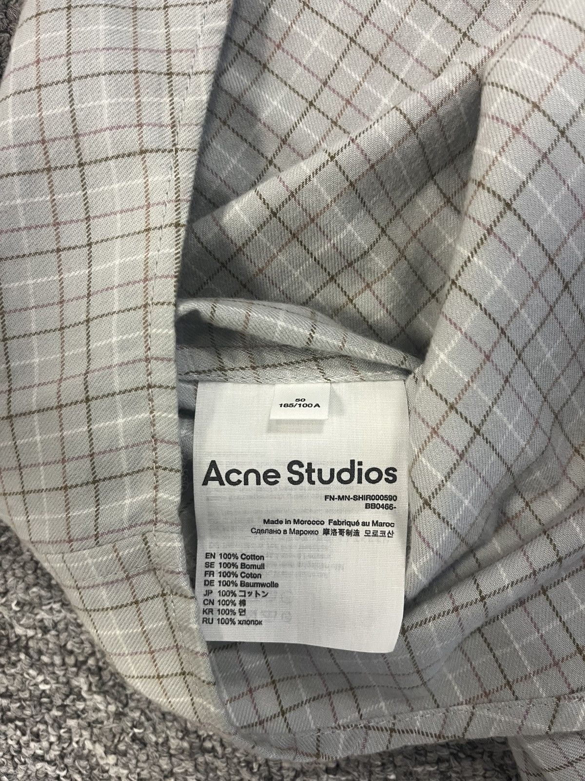 Acne Studios Acne studios rare super check shirt Size US L / EU 52-54 / 3 - 8 Thumbnail