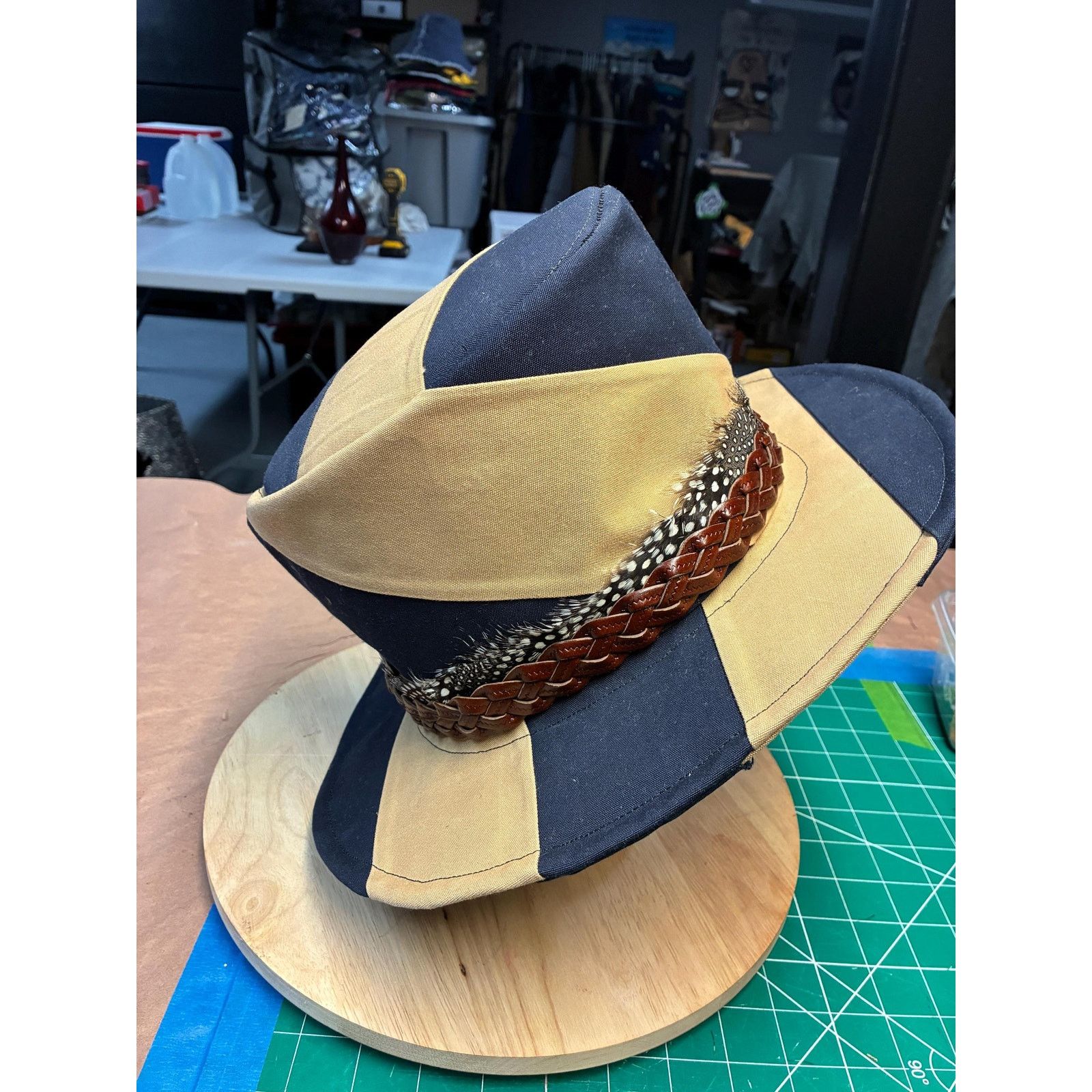 Other The Showman — Reclaimed Canvas Top Hat, Braided Leather Band Size ONE SIZE - 7 Thumbnail