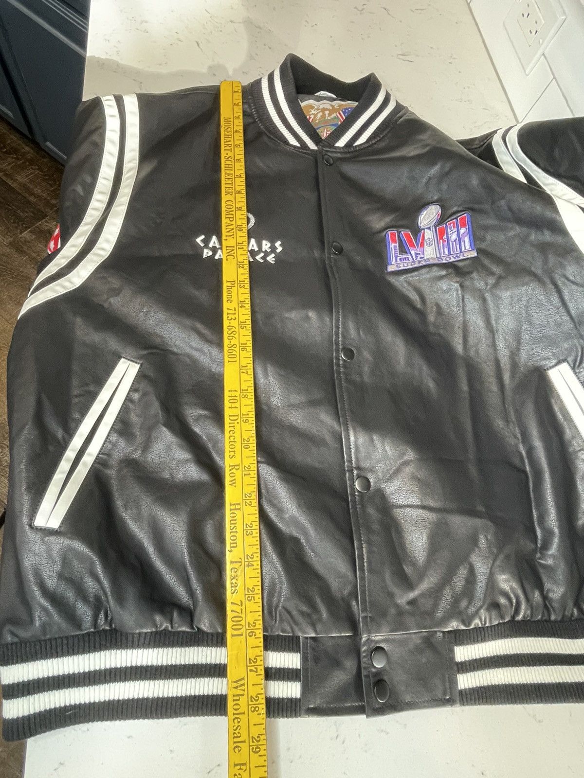 The Unbranded Brand Super Bowl LVIII NFL Embroidered Unbranded Faux Jacket VGC Size US XXL / EU 58 / 5 - 8 Thumbnail