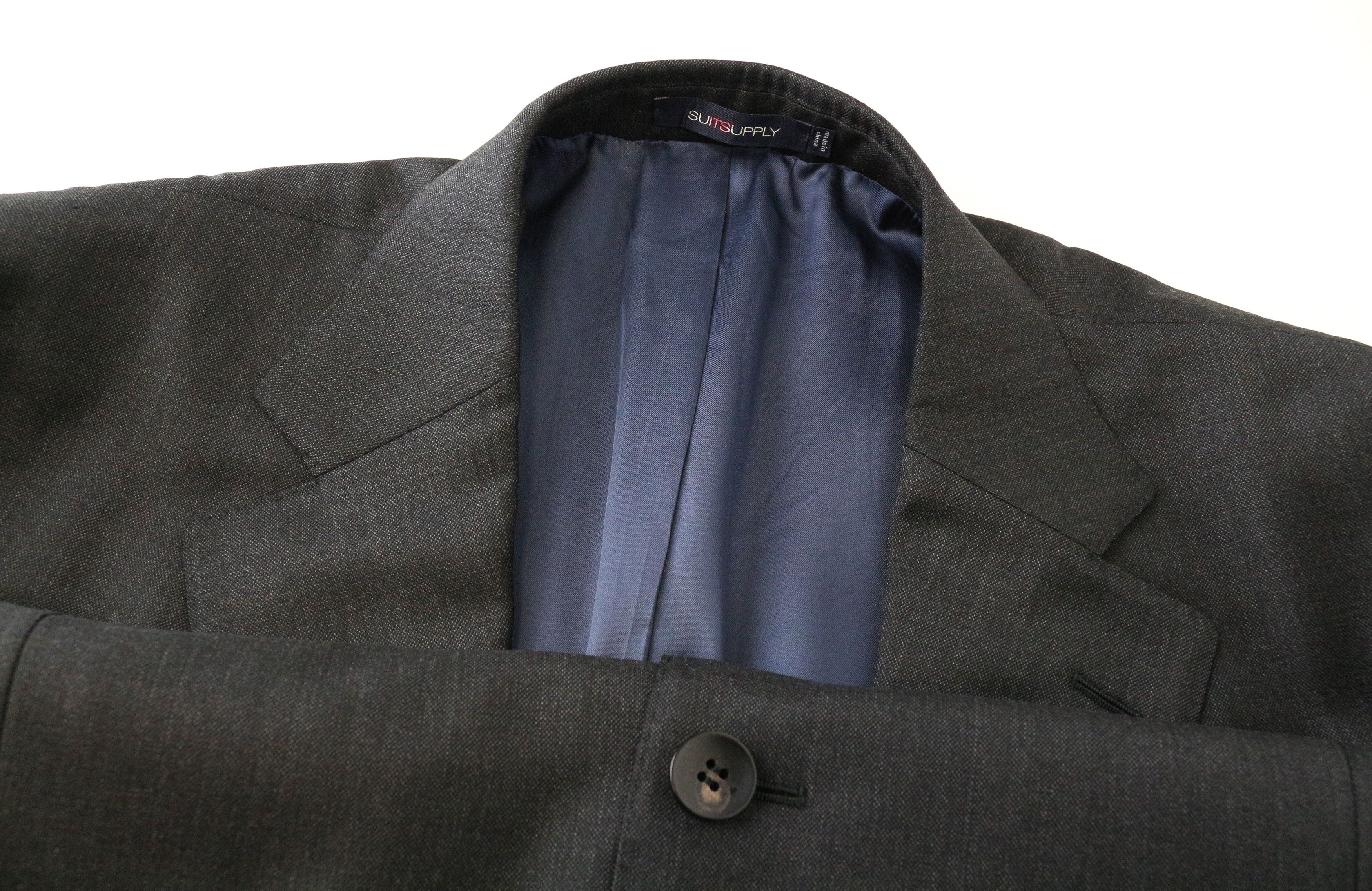 Suitsupply NAPOLI UK46S Grey Wool Zignone Lined Blazer 61278 Size 46S - 3 Thumbnail
