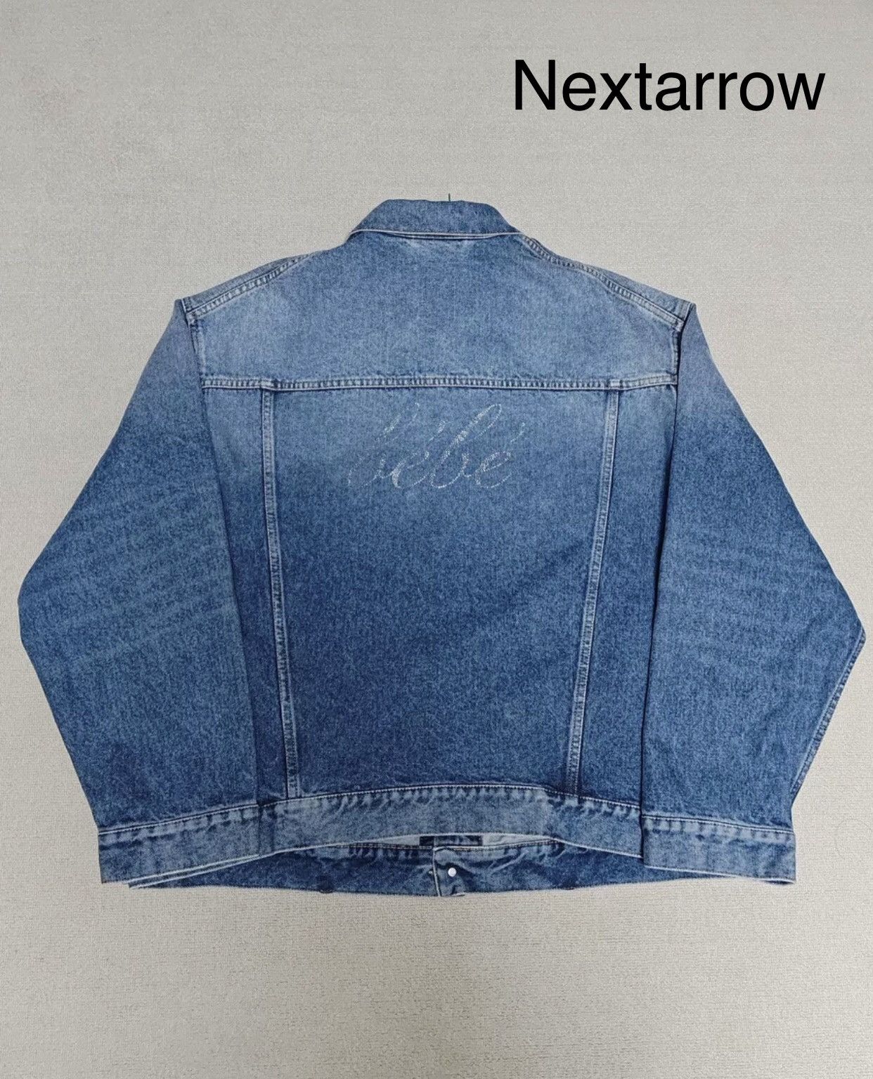 Balenciaga Balenciaga 23ss rhinestone logo vintage denim jacket 2412- Size US S / EU 44-46 / 1 - 1 Thumbnail