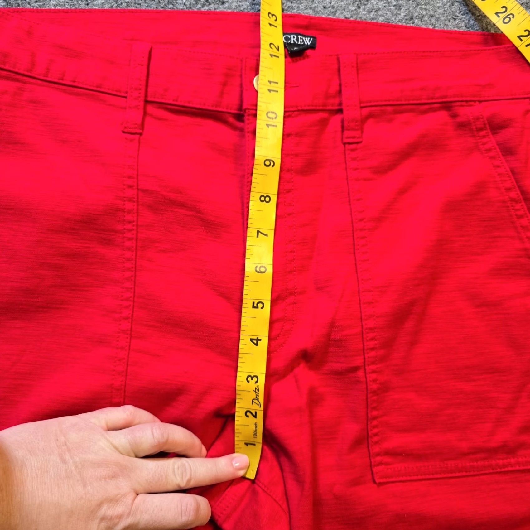 J.Crew J.CREW Jeans Womens Size 31 Red Wide-Leg Denim Pockets Casual Classic Preppy Shirt? Size 24" / US 00 / IT 34 - 6 Thumbnail