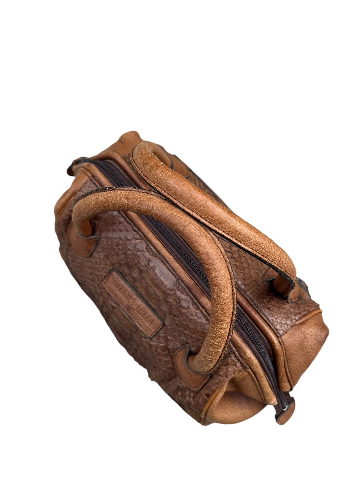 Leather Vintage Ibiza Japan Patina Python Snake Leather Doctor Bag Size ONE SIZE - 20 Thumbnail