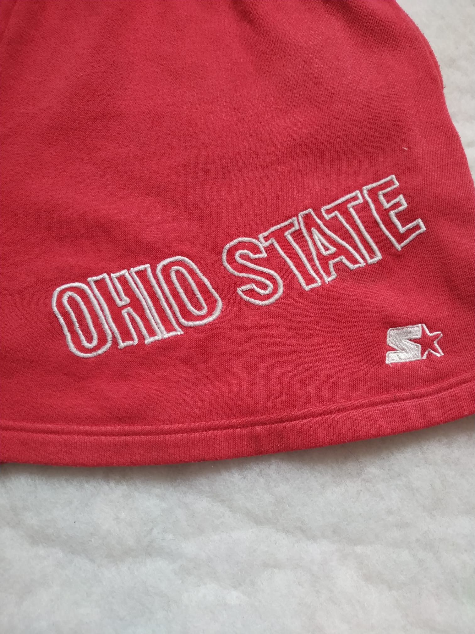Starter × Vintage Vintage 1990s Starter Ohio State red Gym sweatpants shorts Size US 32 / EU 48 - 2 Thumbnail