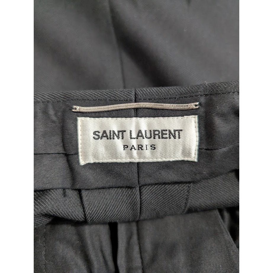 Saint Laurent Paris o1rshd1 Twill Smoking Court Pant in Noir Size US 36 / EU 52 - 17 Thumbnail