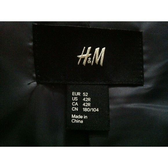 H&M H & M MENS GRAY 100%LINEN SPORT COAT JACKET BLAZER SIZE: 42R Size 42R - 5 Thumbnail