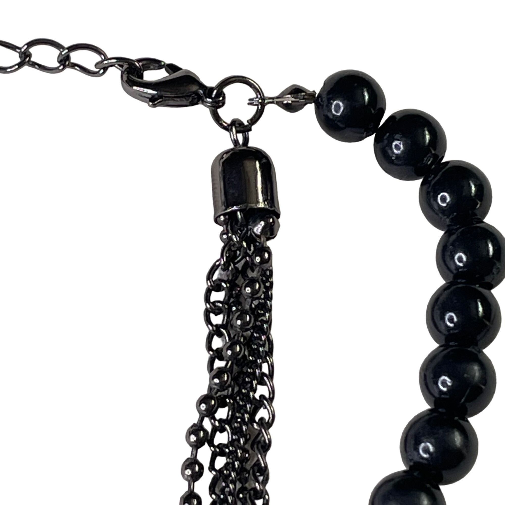 Other Multi Strand Beaded Chain Necklace Fashion Jewelry Black u Size ONE SIZE - 4 Thumbnail