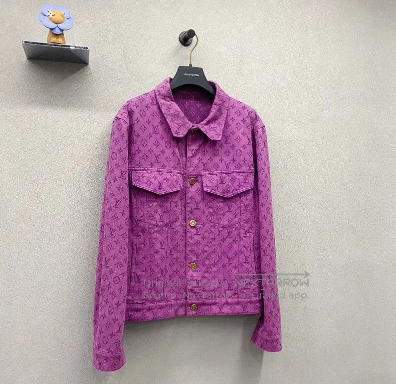 Louis Vuitton LV Purple Monogram Denim Jacket. Size US L / EU 52-54 / 3 - 3 Thumbnail