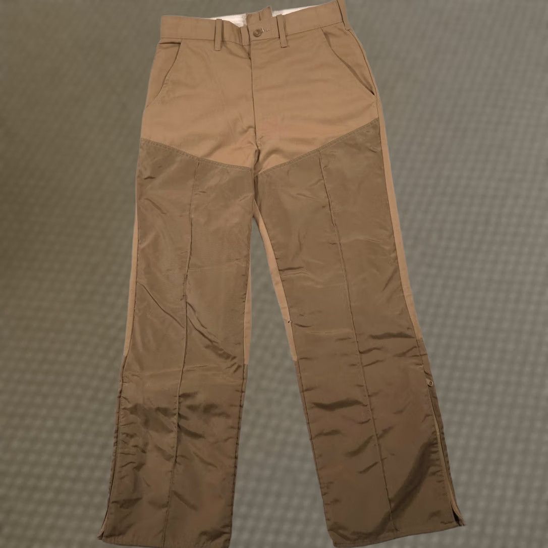 Vintage Bob Allen Pants Mens 32x30 Beige Canvas Workwear Upland Field Ankle Zip Pockets Regular Front Flat Front Zip Mens Beige Canvas Trousers Size US 32 / EU 48 - 1 Thumbnail