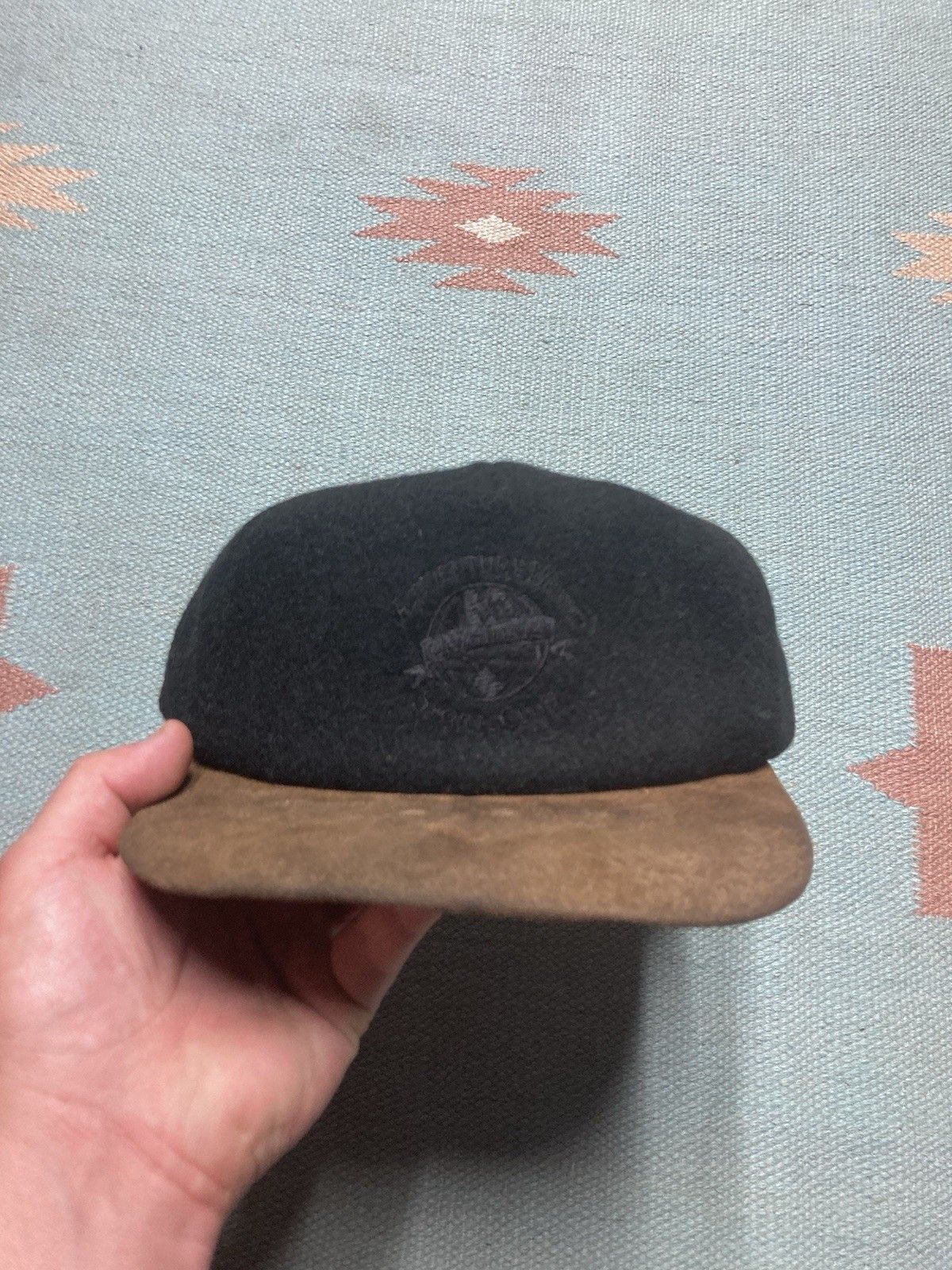 Vintage SnapBack hat wool adventure bound sports club leather suede Size ONE SIZE - 2 Thumbnail