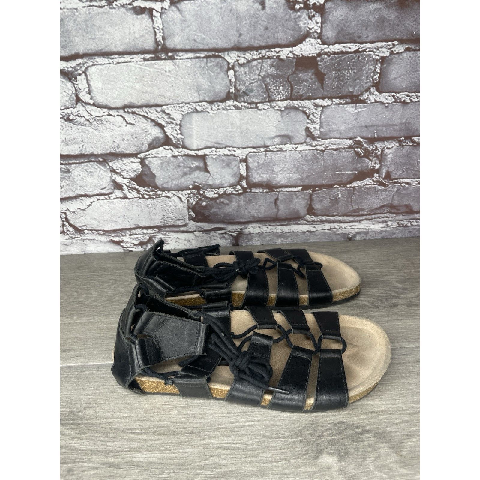 Loeffler Randall Loeffler Randall Black Leather Pascal Gladiator Strappy Sand Size US 7.5 / IT 37.5 - 24 Thumbnail