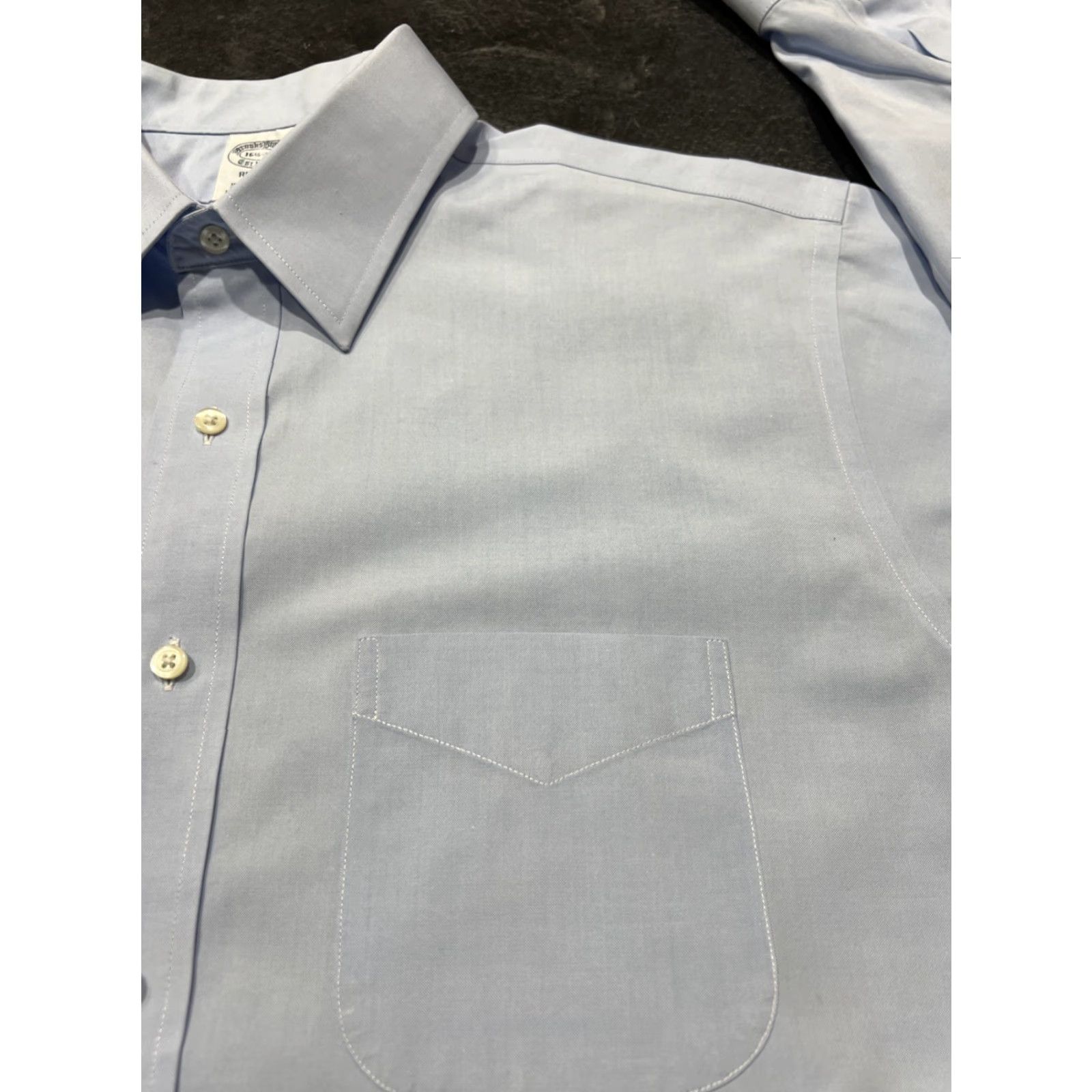 Brooks Brothers Brooks Brothers Dress Shirt Regent Fit 16.5 34 Blue Non-Iron Cotton Shirt Mens Regular Collar Spread Long Sleeve Size 46R - 3 Thumbnail