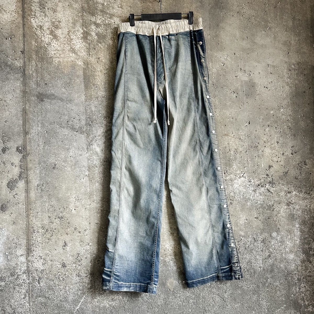 Rick Owens Drkshdw Rick Owens DRKSHDW Denim Hustler Pusher Pants Size US 33 - 1 Thumbnail