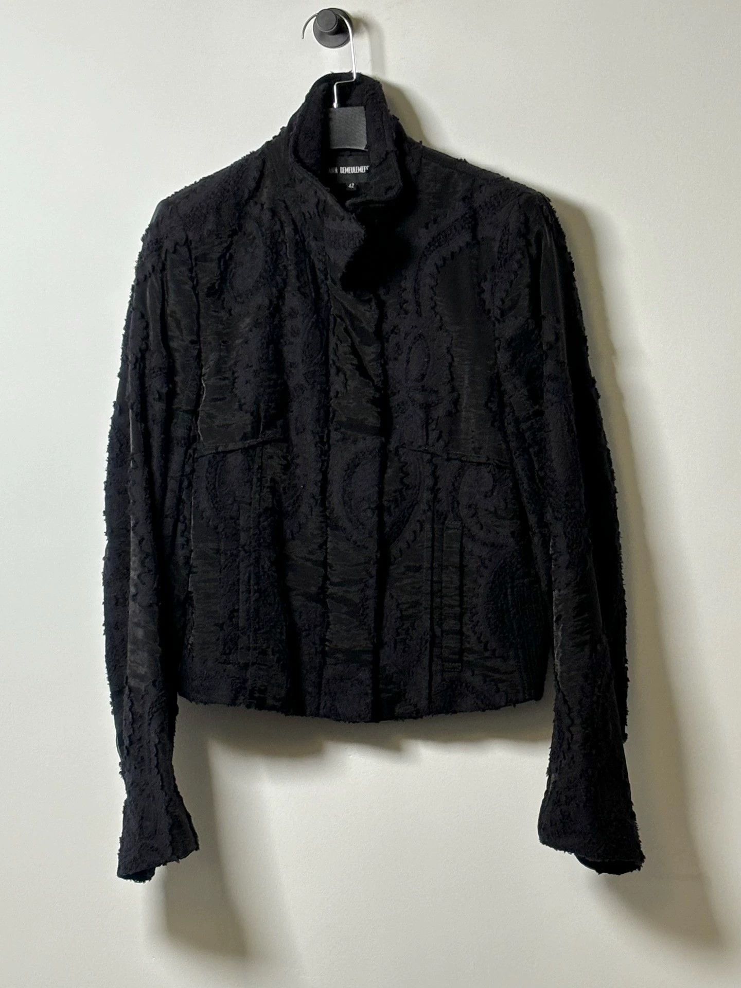 Ann Demeulemeester Ann Demeulemeester Paisley Short Jacket Black Size M / US 6-8 / IT 42-44 - 2 Thumbnail