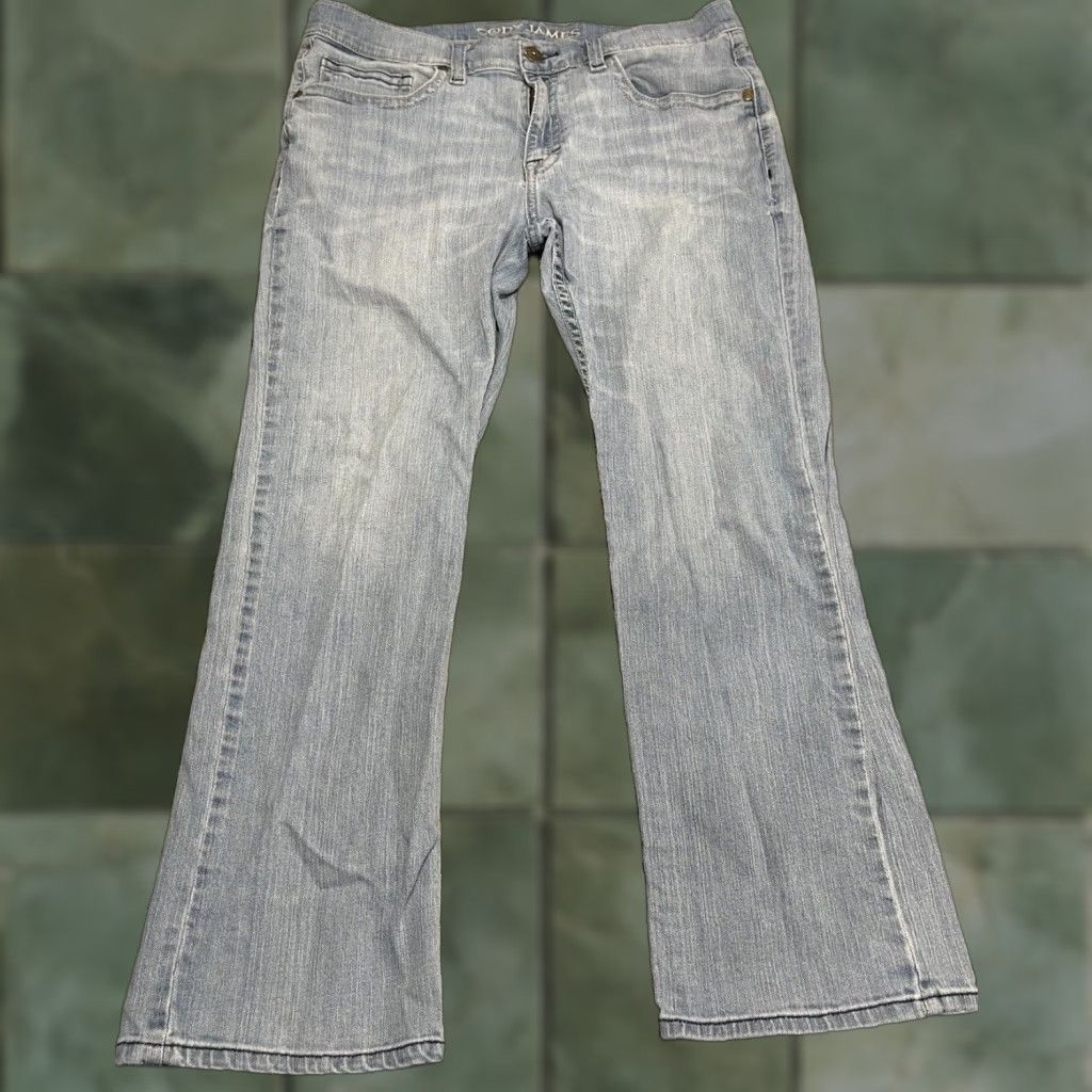 Cody James Cody James Core Jeans Mens 36 Regular Blue Denim Bootcut 5-Pocket Zipper Button Distressed Comfortable Western Regular Fit Size US 36 / EU 52 - 1 Thumbnail