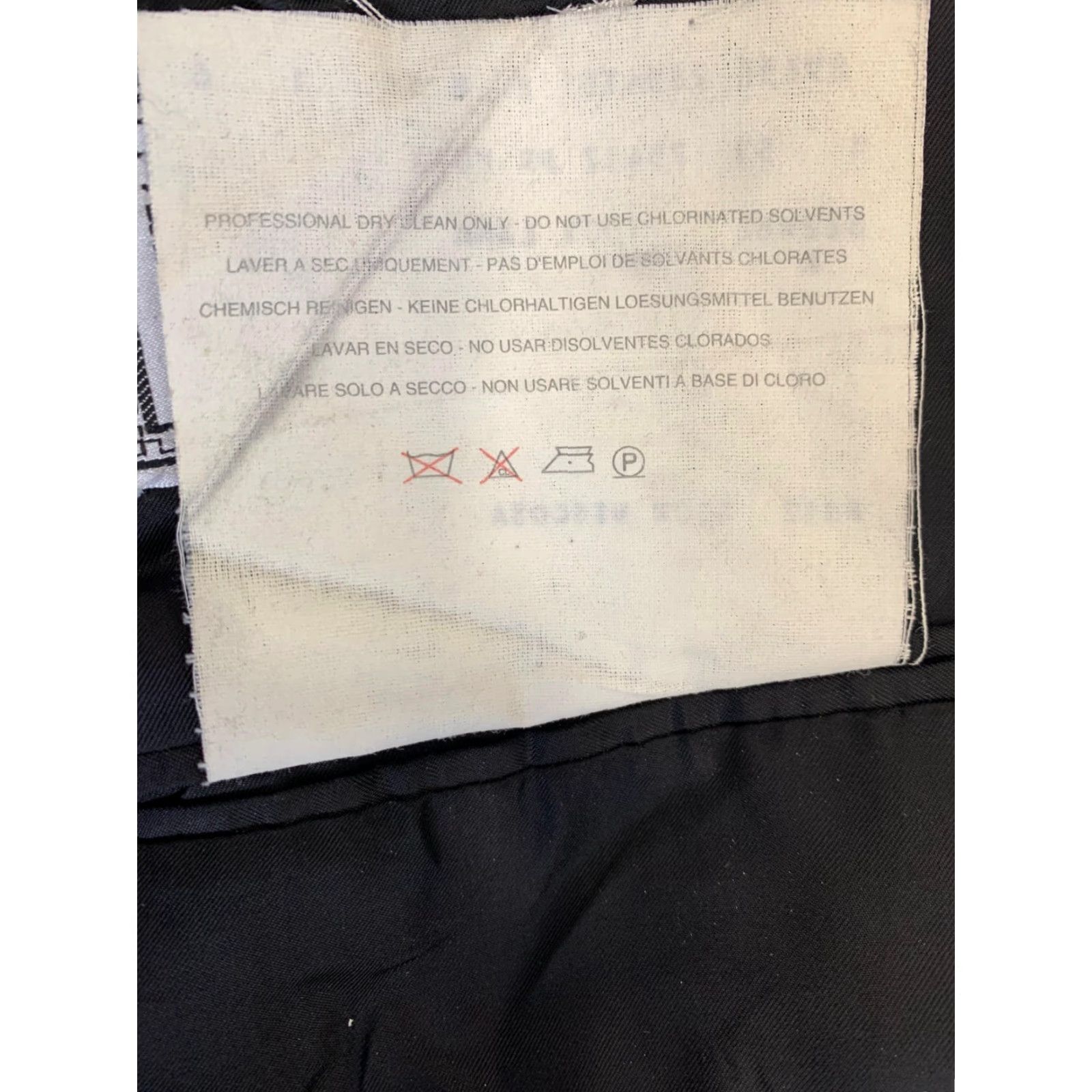 Versace V2 by Versace Blazer Men 50R Double Breasted Wool Black Pinstripe Gold Buttons Vintage Jacket Size 50R - 4 Thumbnail