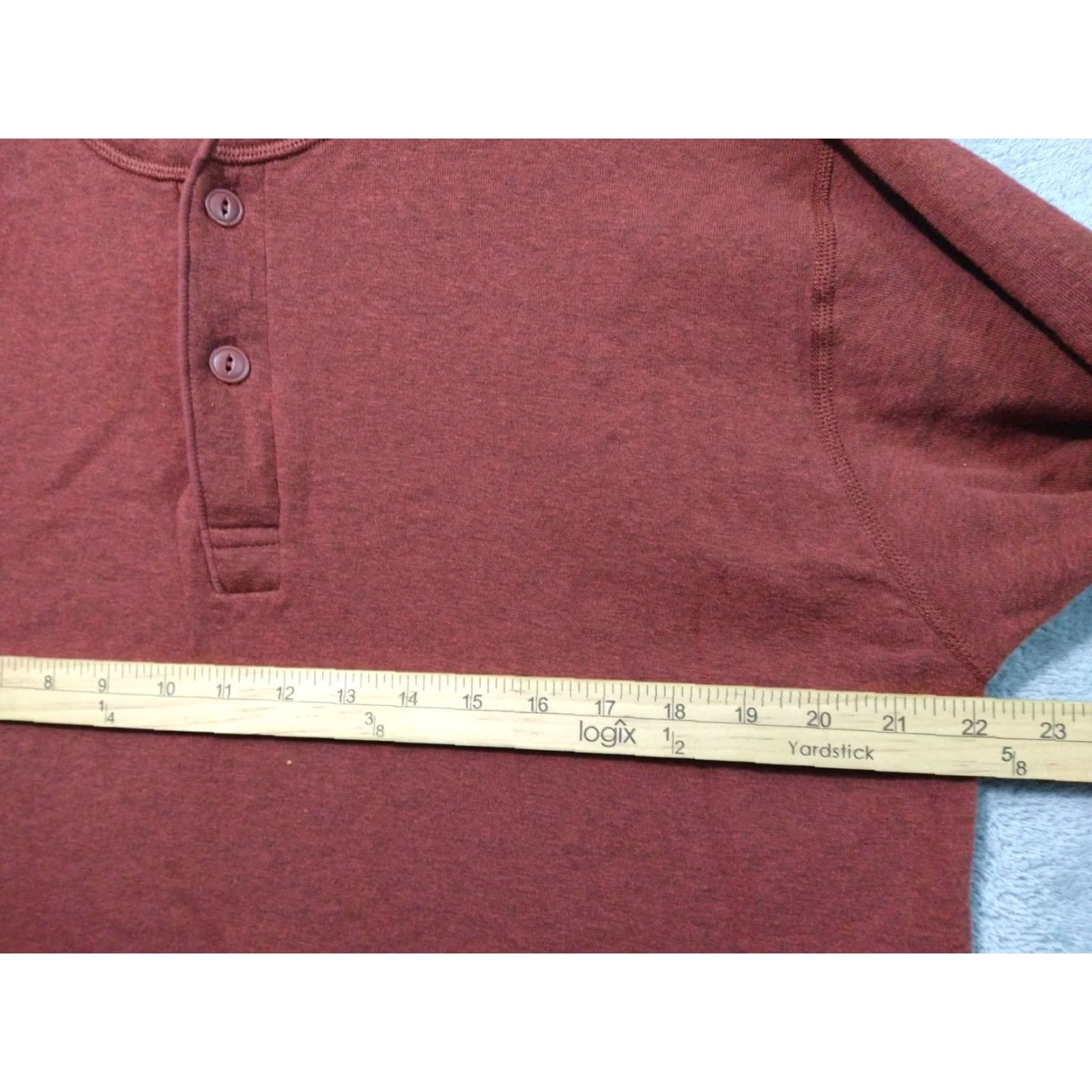 Vintage L.L. Bean Shirt Mens Large Orange River Driver Henley Wool Blend Base Layer Size US L / EU 52-54 / 3 - 4 Thumbnail