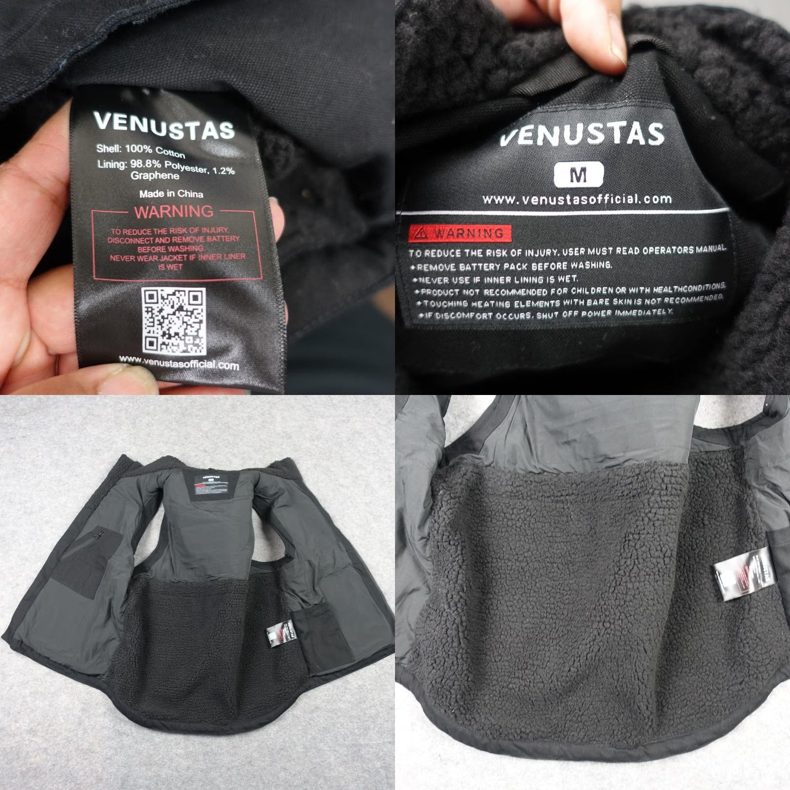 Vintage VENUSTAS Mens Heated Vest M Medium Black Canvas Puffer Lined M65 NO BATTERY Vest/Coat Style Puffer Jacket, Thermal, Zip, Pockets Ladies Mens? Size US M / EU 48-50 / 2 - 9 Thumbnail