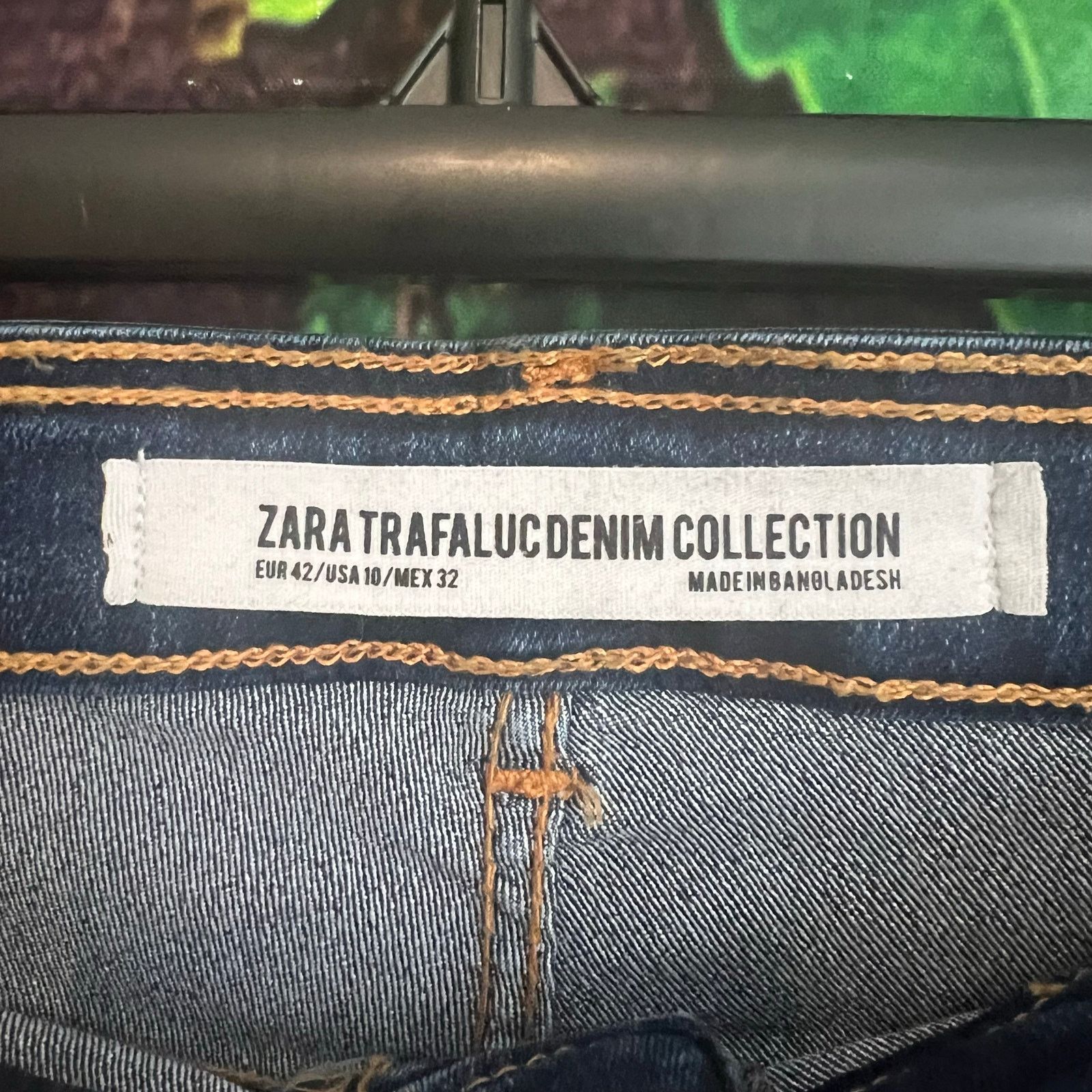 Zara Zara Trafaluc Striped High Rise Skinny Jeans 10 Blue Stretch Size 32" / US 10 / IT 46 - 6 Thumbnail