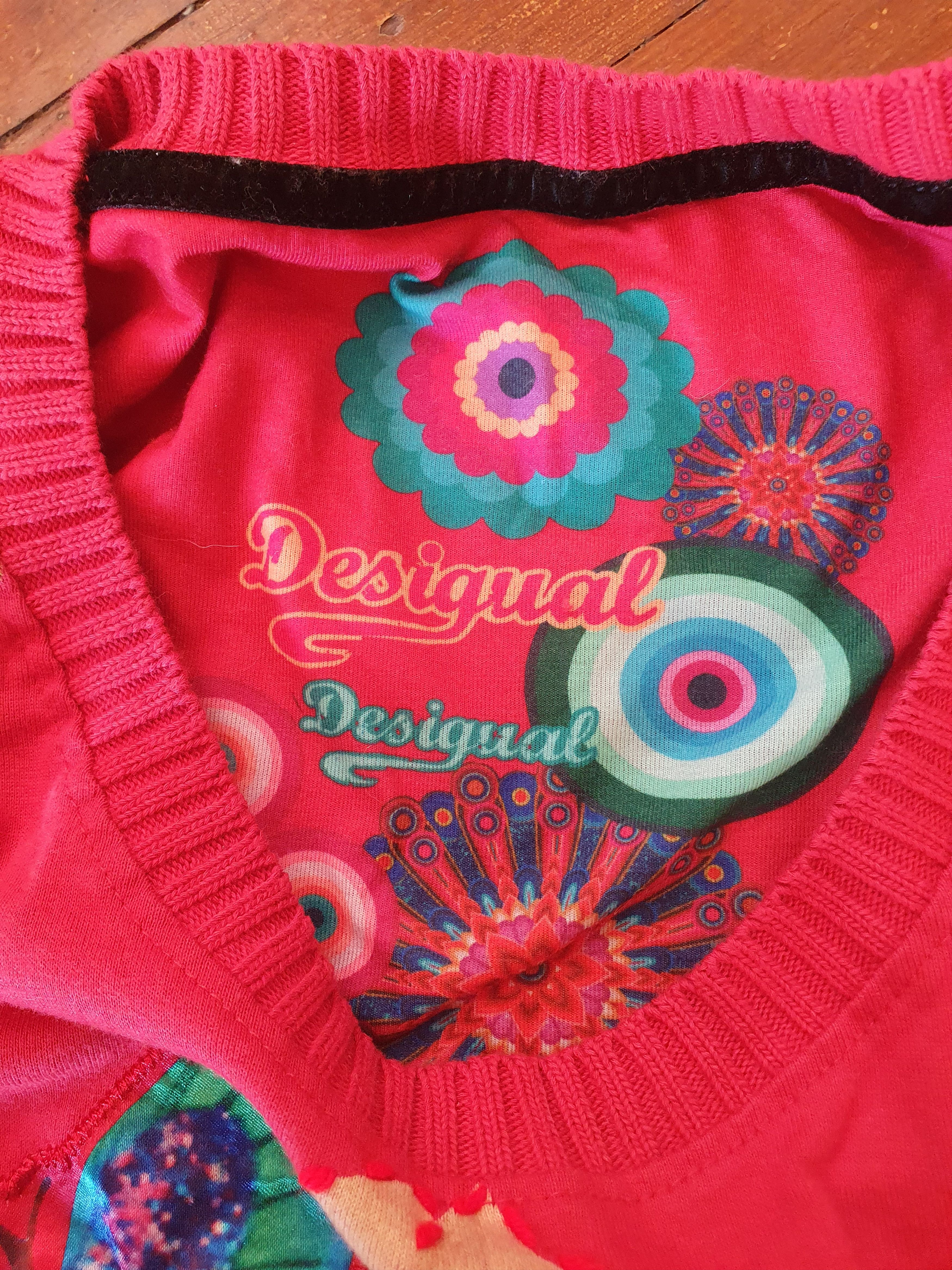 Desigual Desigual Floral Multicolour Top Thin Sweater sz M Size M / US 6-8 / IT 42-44 - 3 Thumbnail