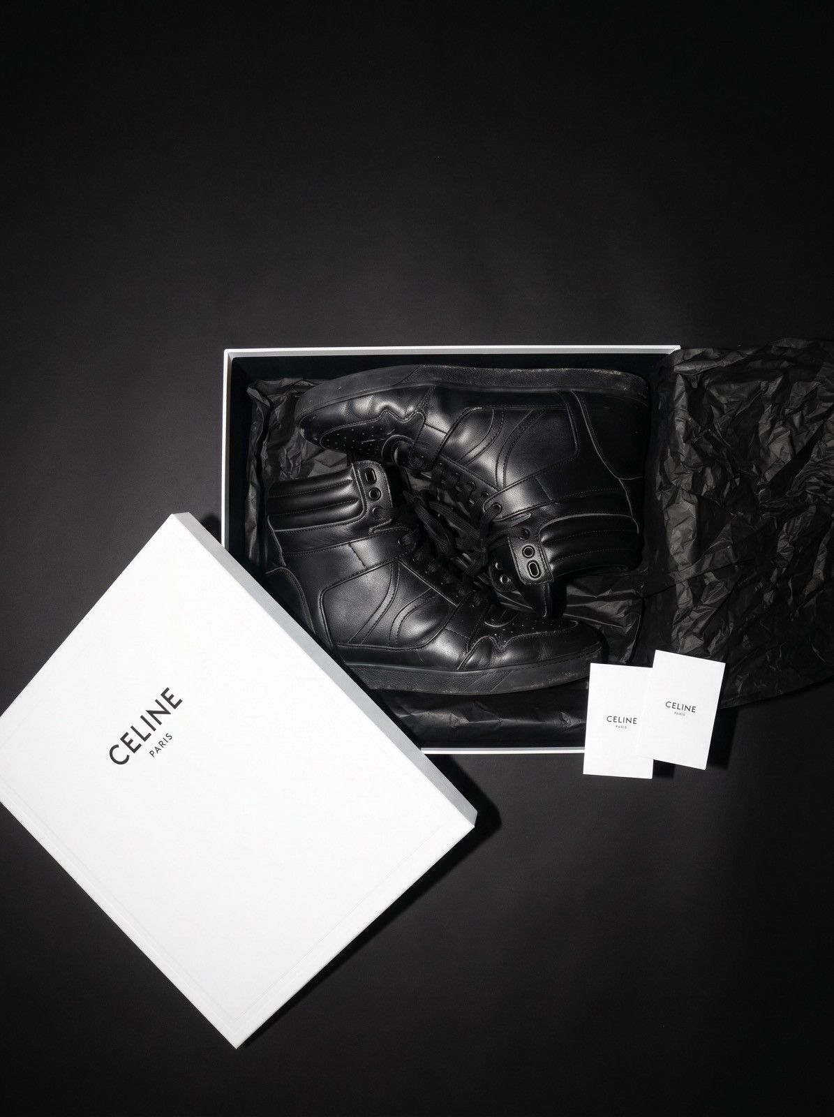 Celine Celine Calfskin Triple Black Trainer/ Hedi Slimane Size US 10 / EU 43 - 1 Thumbnail