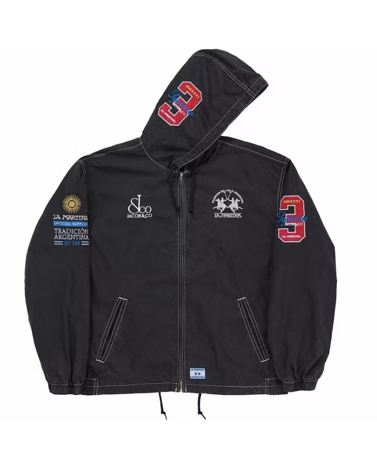 Supreme Supreme Hooded Raglan Jacket in Black | Grailed