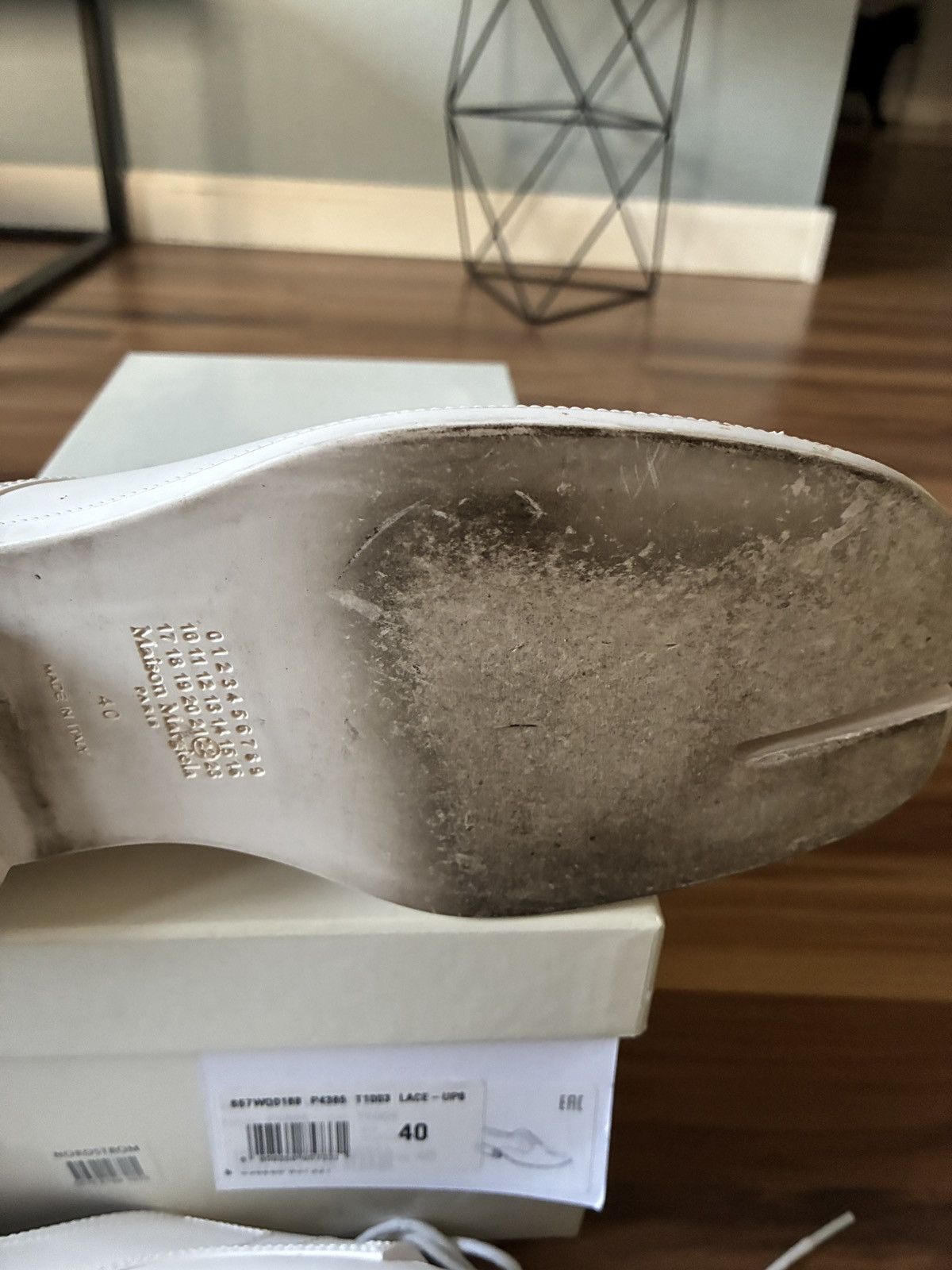 Maison Margiela Size 40 Leather Alternative split toe derby Size US 7 / EU 40 - 8 Thumbnail