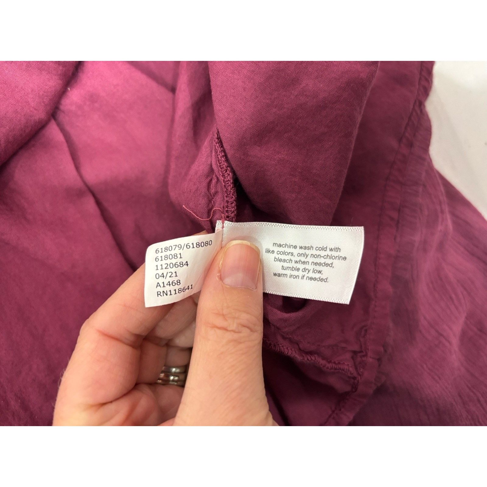 Other Lane Bryant 22 Blush Pink Ombre Tie Dye LS V-Neck Blouse Size 3XL / US 20-22 - 5 Thumbnail