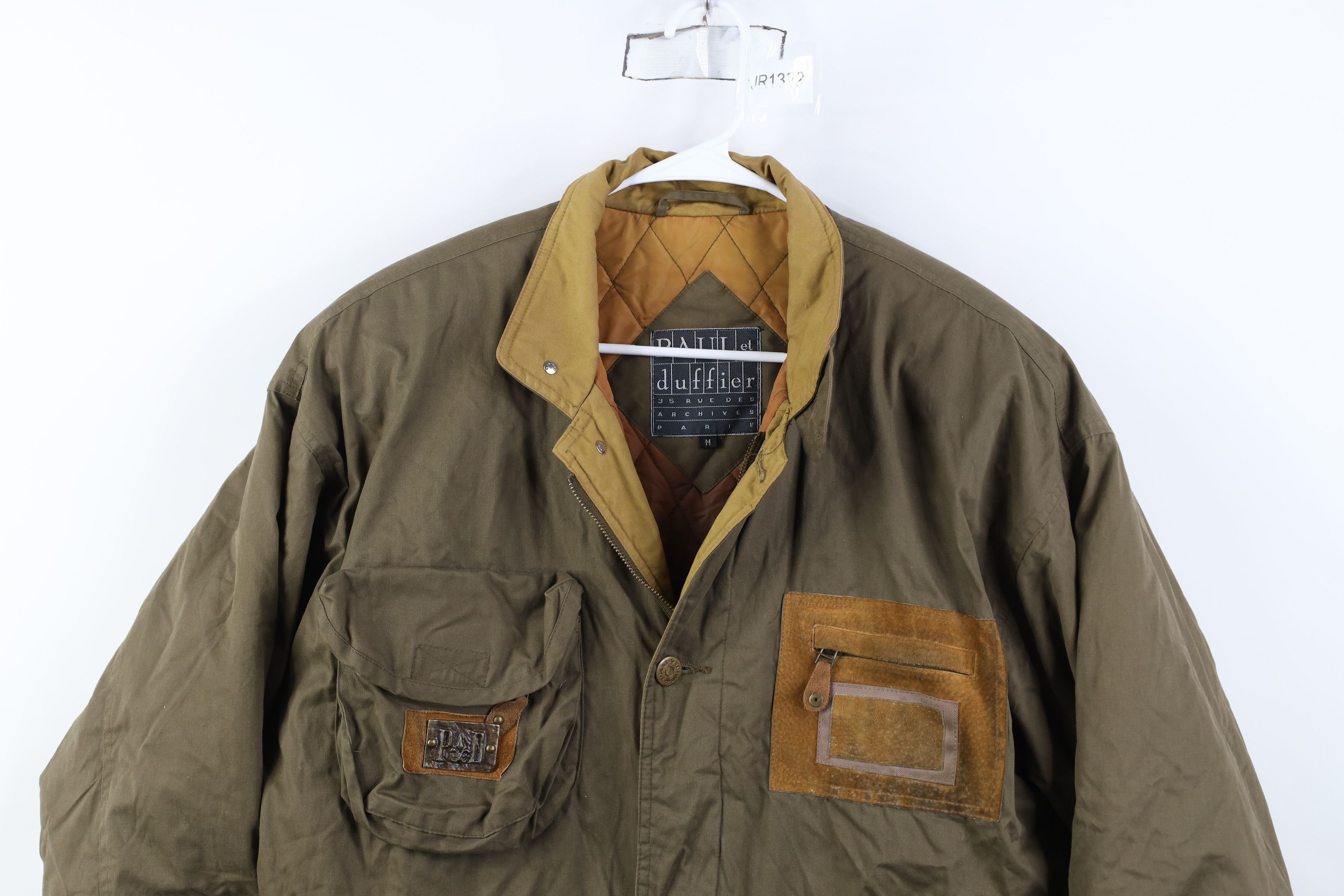Vintage Vintage 90s Streetwear Quilted Suede Trim Winter Jacket Size US M / EU 48-50 / 2 - 2 Thumbnail