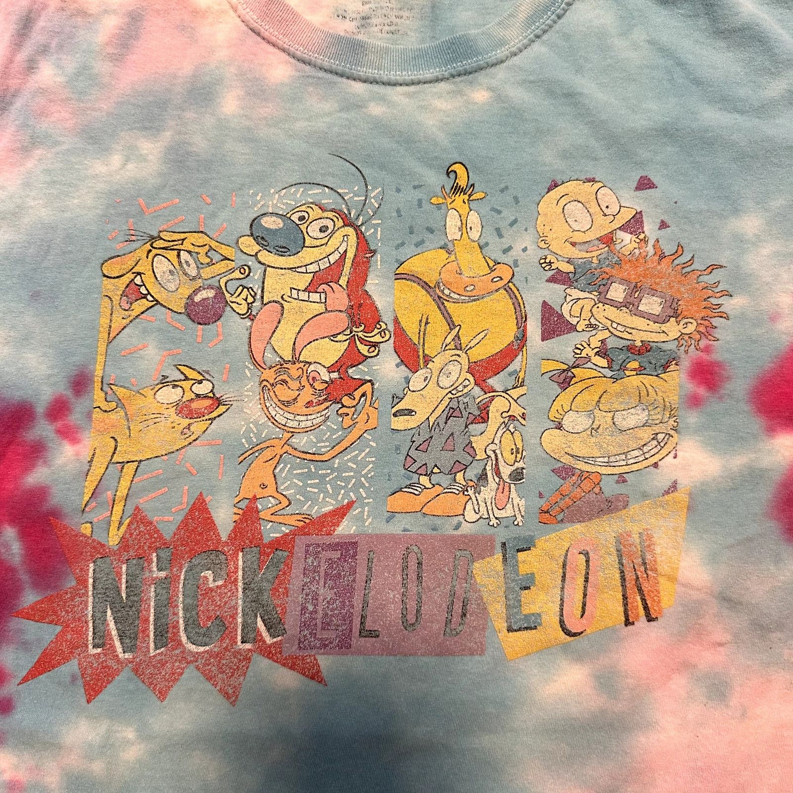 Nickelodeon 2019 Nickelodeon Cartoons Tie Dye Thrashed T Shirt Medium Size US M / EU 48-50 / 2 - 2 Thumbnail