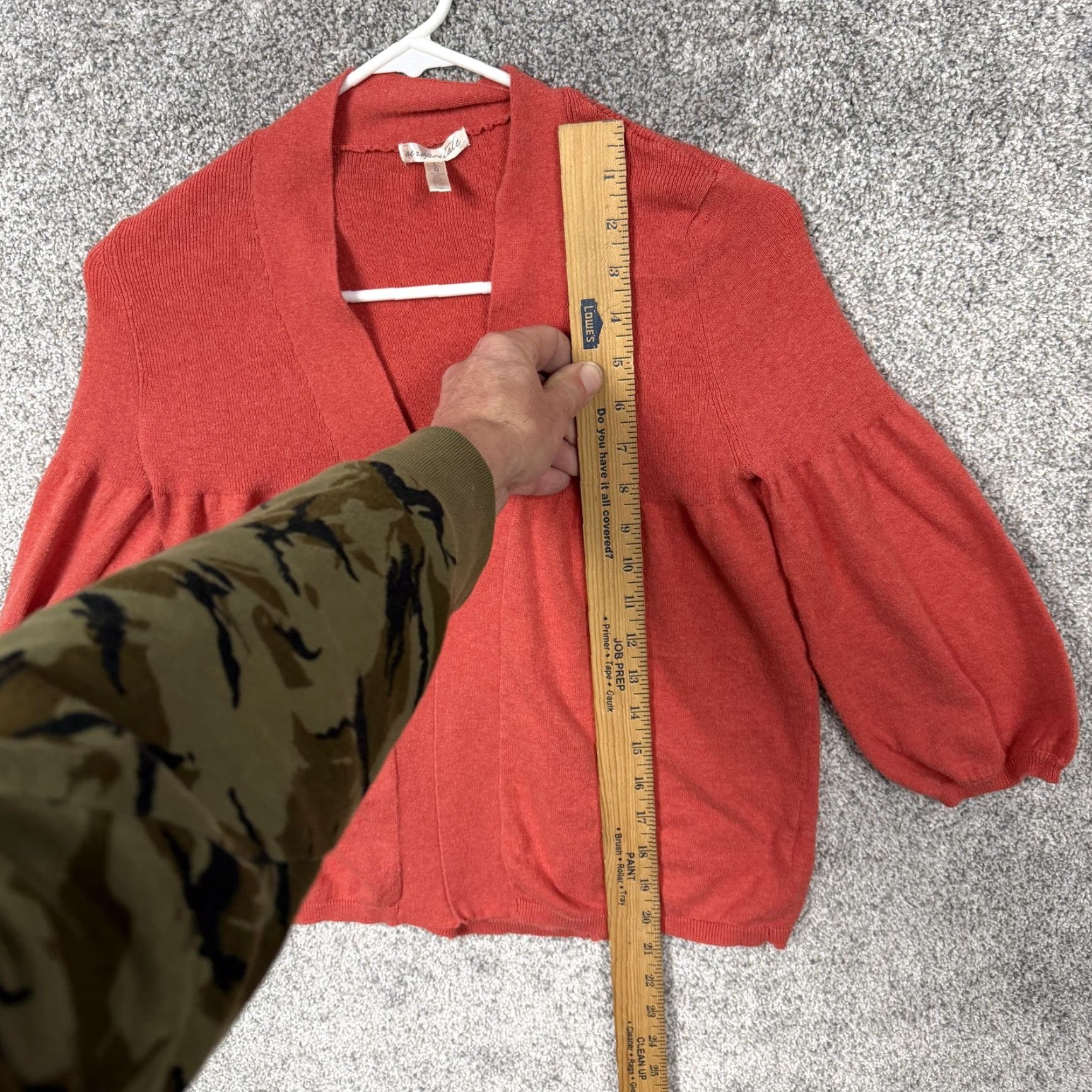 Vintage Aéropostale Cardigan Sweater Womens L Red V-Neck Puff Sleeve Boho Y2K Casual Knit Shirt Womens - Mens? Size L / US 10 / IT 46 - 2 Thumbnail
