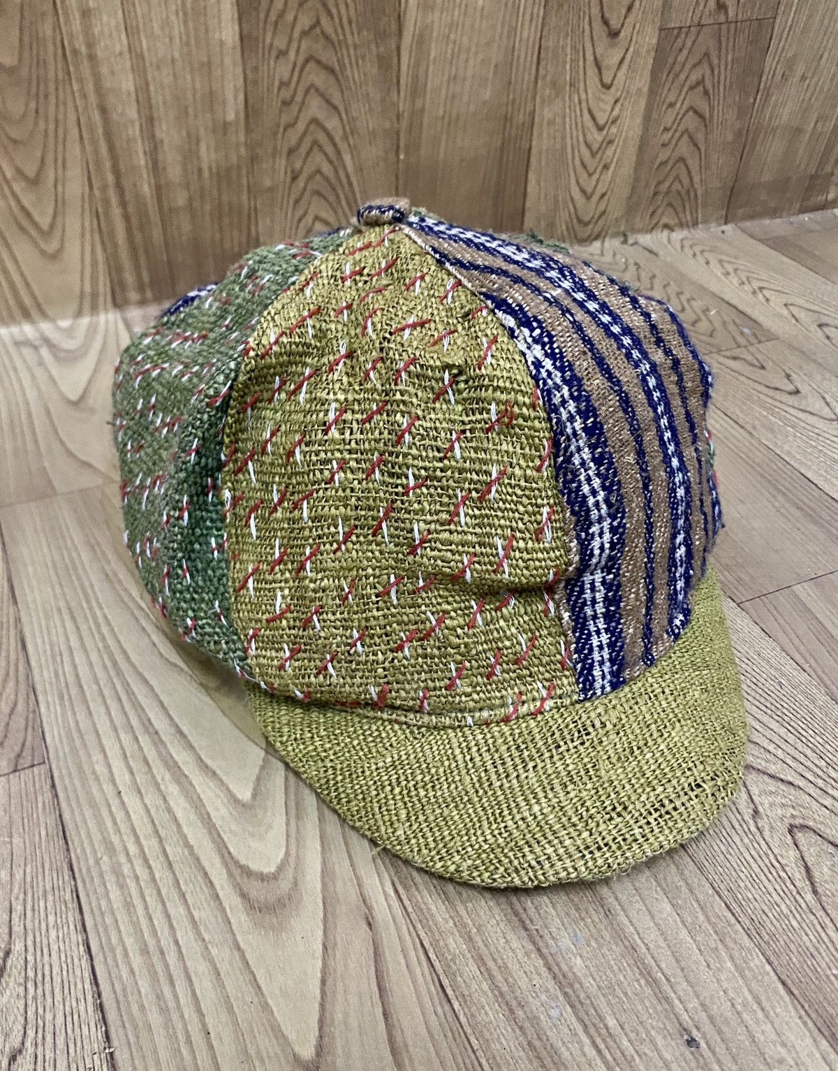 Japanese Brand Very Rare Vintage Japanese Brand Sashiko Boro Cap 1990s Size ONE SIZE - 3 Thumbnail