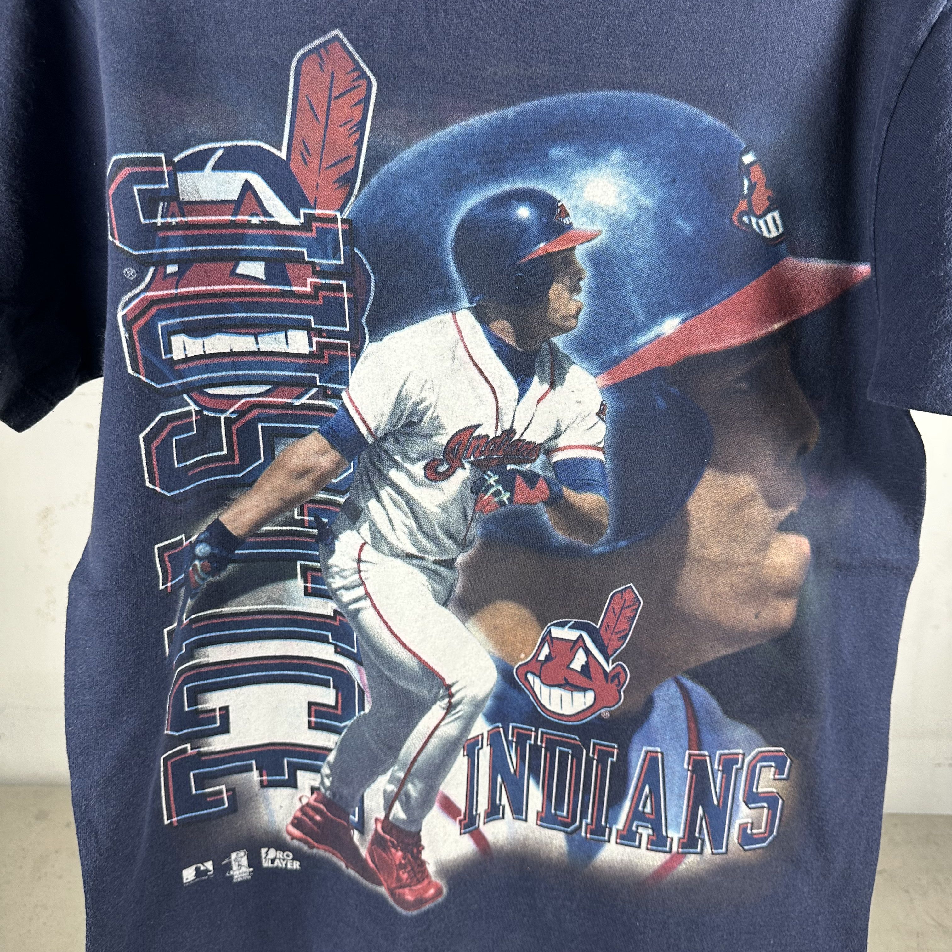 Vintage Vintage 90s David Justice Cleveland Indians MLB T-shirt Size US M / EU 48-50 / 2 - 2 Thumbnail