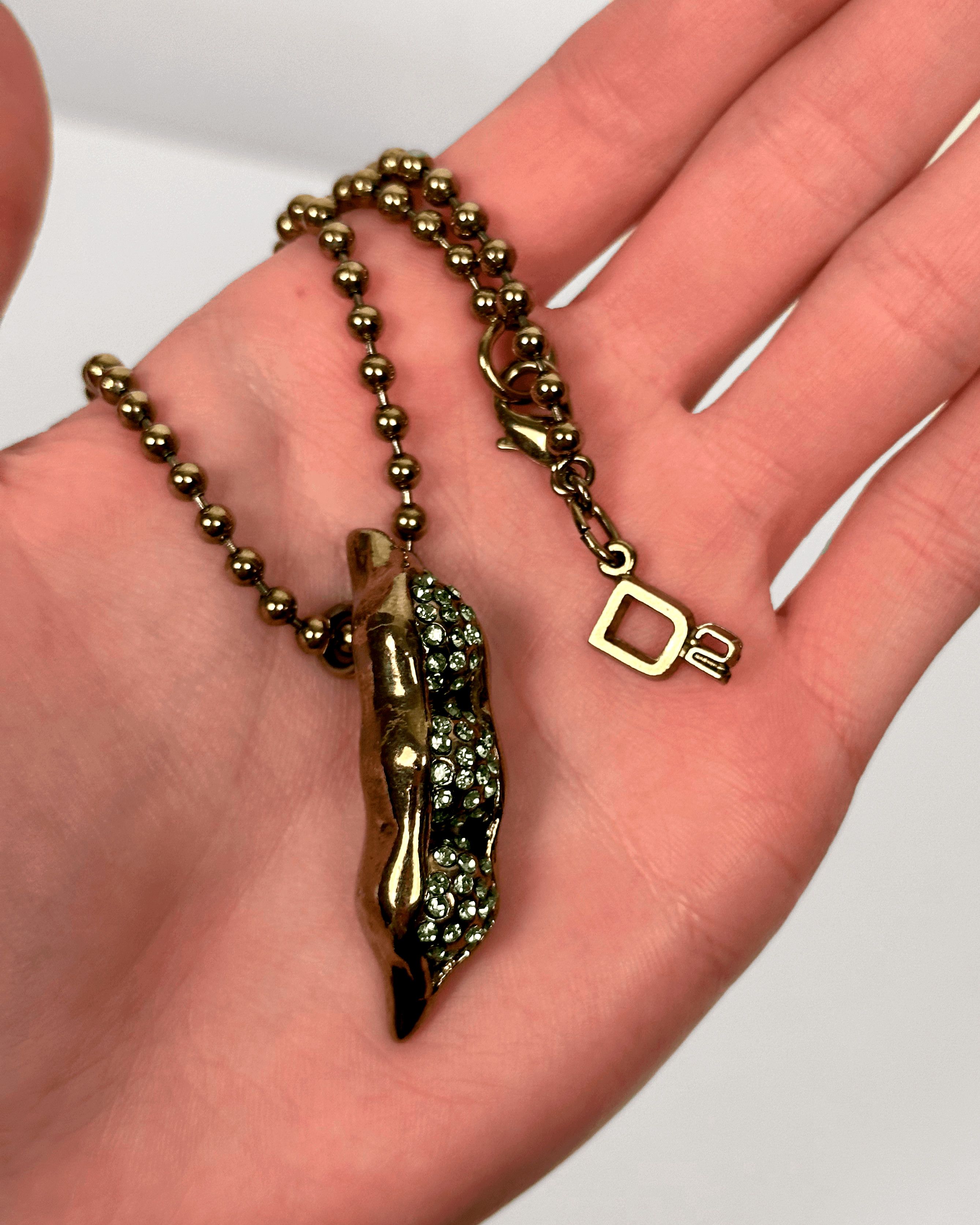Dsquared2 Dsquared2 Bean Gold Plated Brass Necklace Size ONE SIZE - 2 Thumbnail