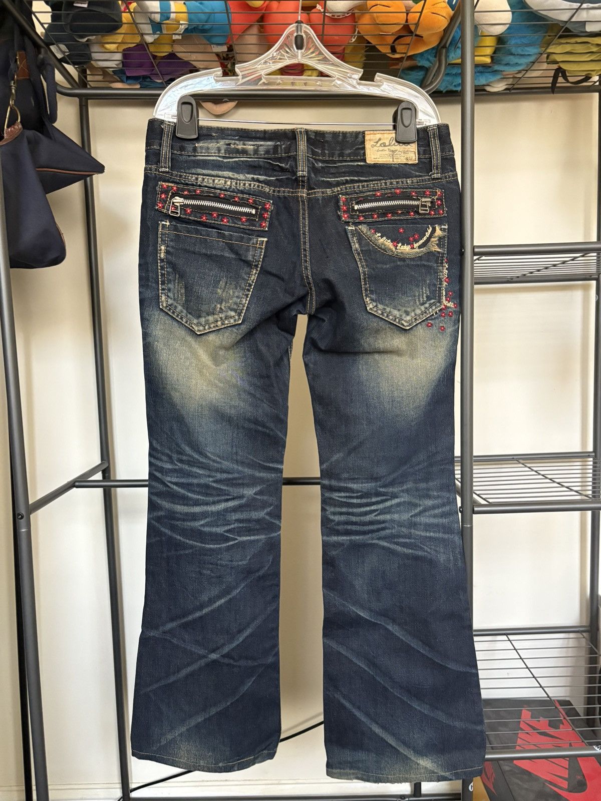 Japanese Brand Floral Embroidered Y2K Lolita Jeans by Concert Club Size US 32 / EU 48 - 2 Thumbnail