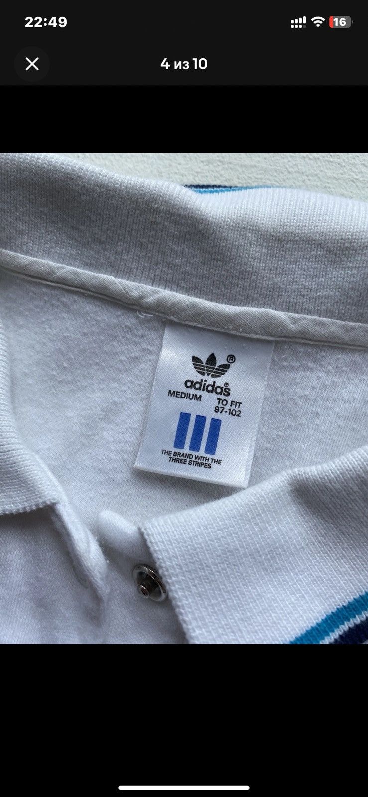 Adidas 🔥80s Adidas Abstract Golf White Polos rare m mens Size US M / EU 48-50 / 2 - 4 Thumbnail