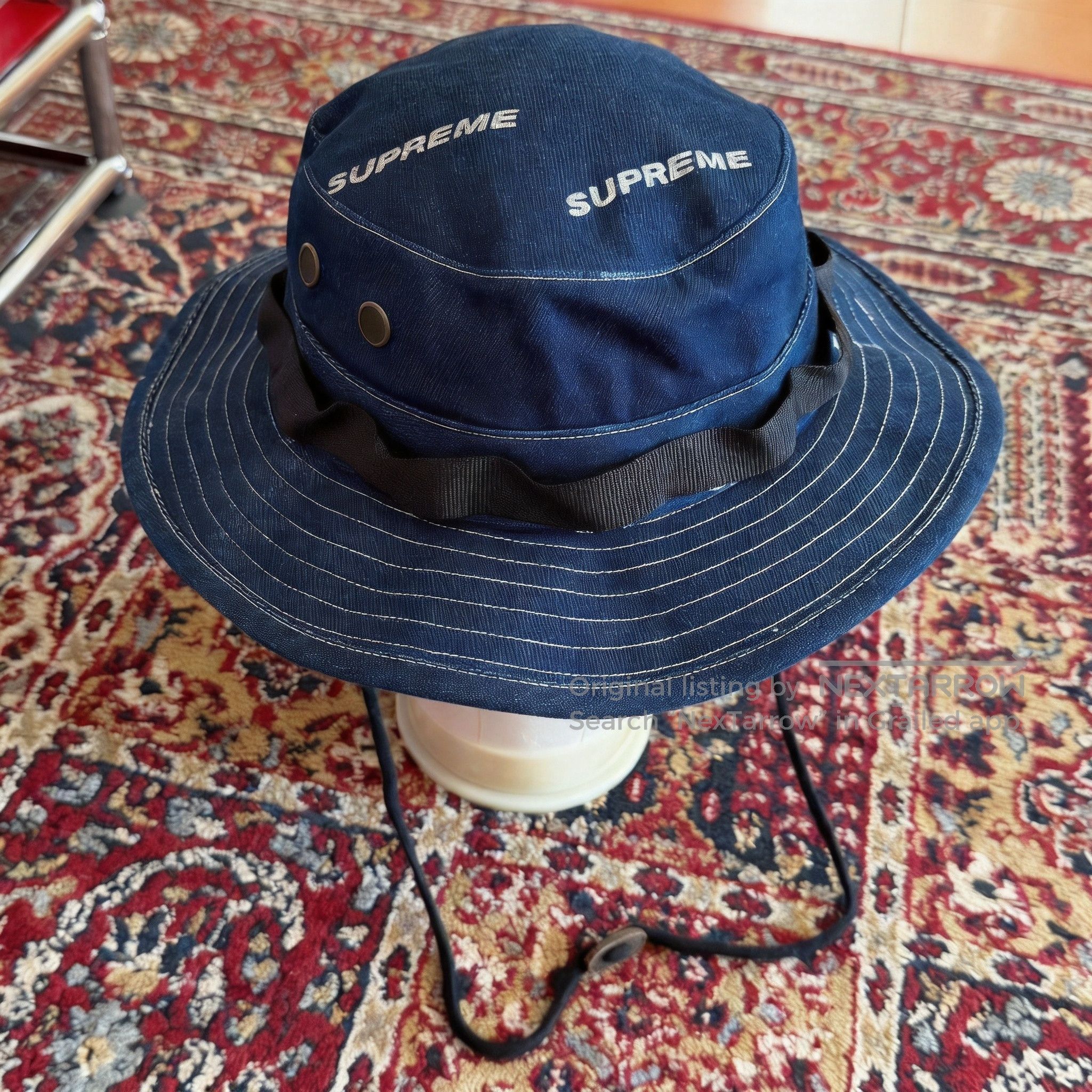 Supreme Supreme 17SS Denim Logo Boonie Hat/ | Grailed